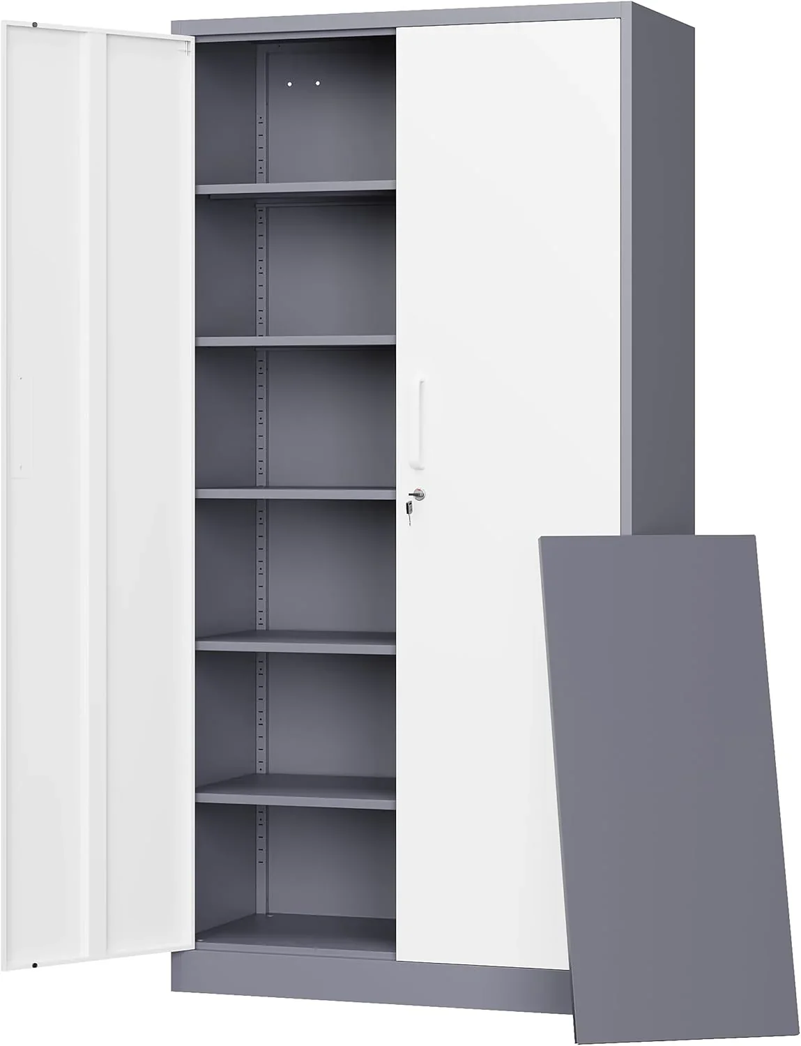 Letaya Metal Garage Storage Cabinets with Lock-72 Tall Tool Organizer Steel Lockers