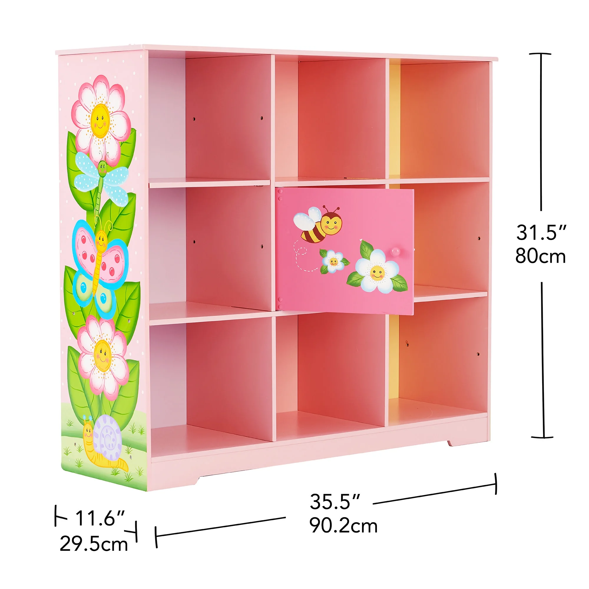 Fantasy Fields Magic Garden Kids Wooden 3 x 3 Cube Storage Unit