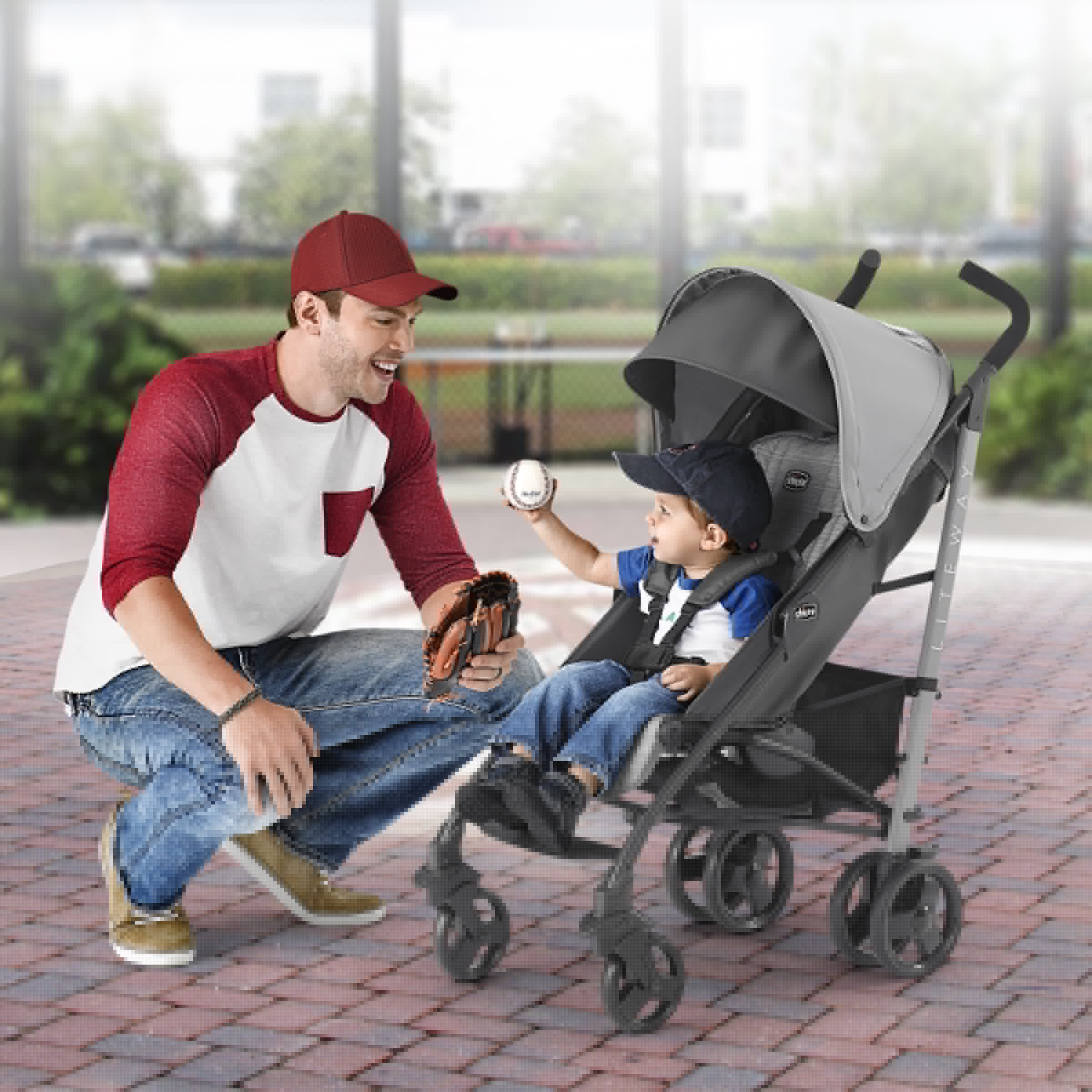 Chicco Liteway Lightweight Stroller – Moon Grey (Grey/Black)