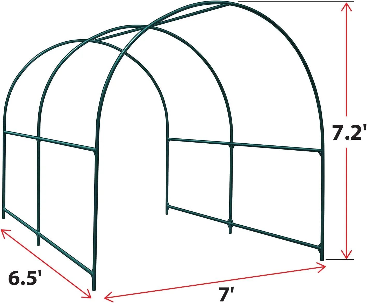 YardGrow Large Garden Support Arch Frame Climbing Plant Arch Arbor for Various Climbing Plant Roses Vines Birthday Wedding Party Decoration Pergola Frame (6.5 x 7 x 7.2ft)