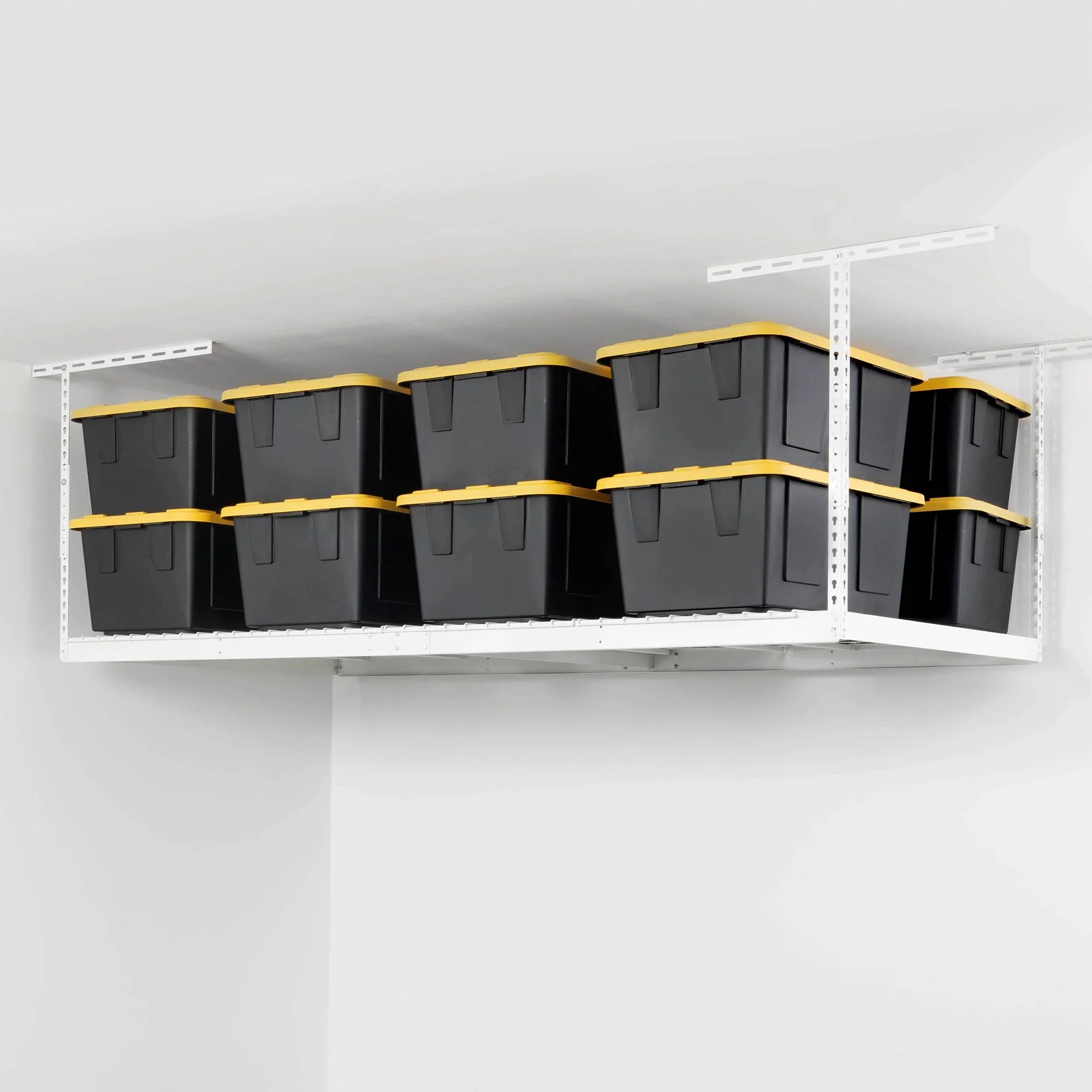 MonsterRax 4' x 8' Overhead Garage Storage Rack Holds 500 Pounds, White