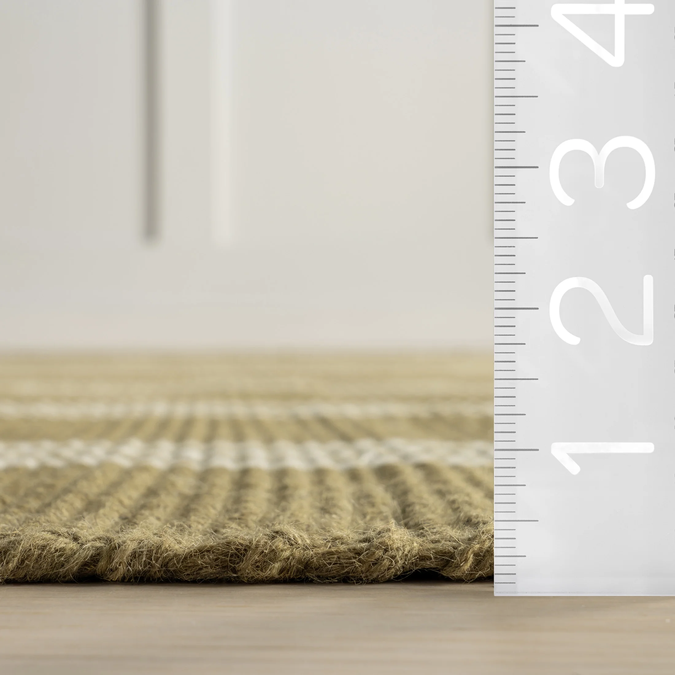 Rugs USA Hawthorn Striped Wool Area Rug, 4' x 6', Hawthorn Ivory