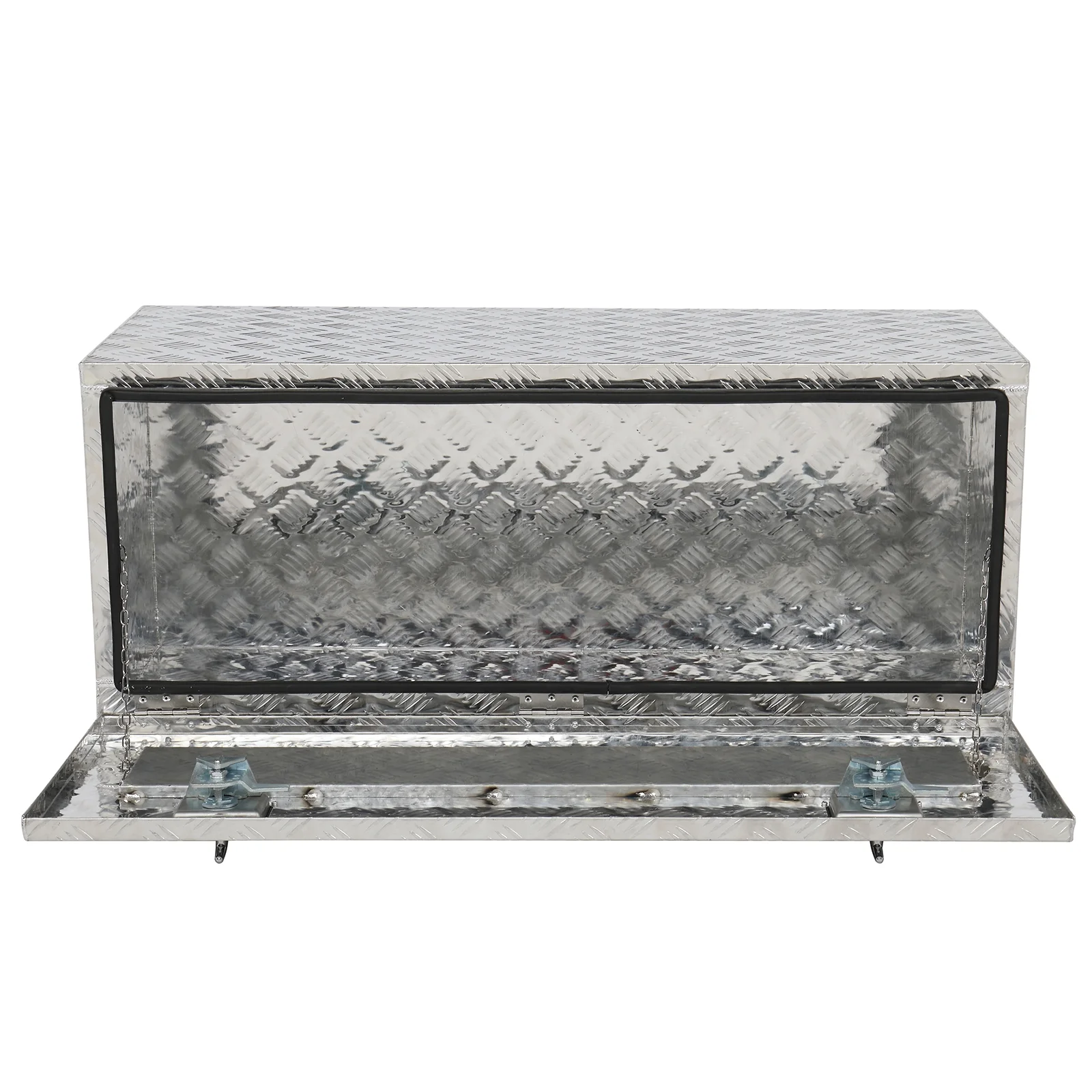 GZXS 36" Aluminum Storage Box Truck Underbody Toolbox Trailer RV Tool Heavy Duty Aluminum Tool RV ATV Trailer Storage Boxes W/Locks Keys Silver (36" x 18" x 17")