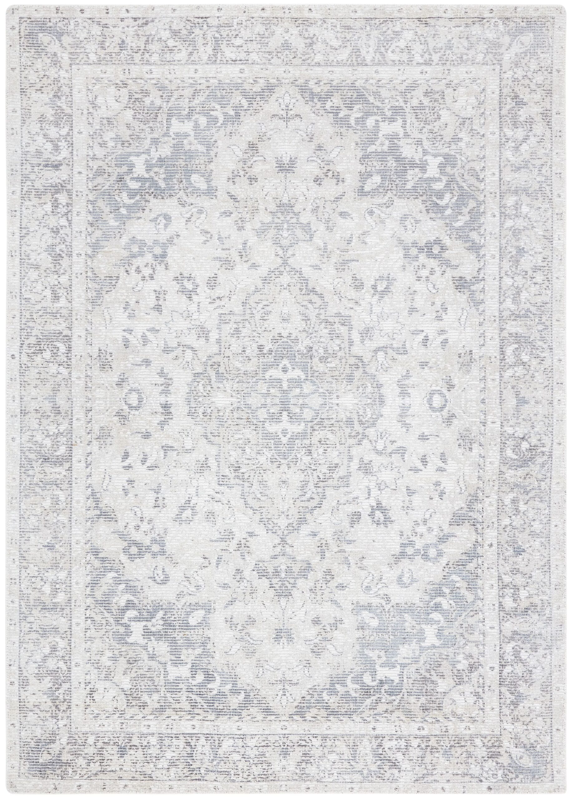 SAFAVIEH Restoration Vintage April Medallion Area Rug, Grey/Ivory, 8' x 10'