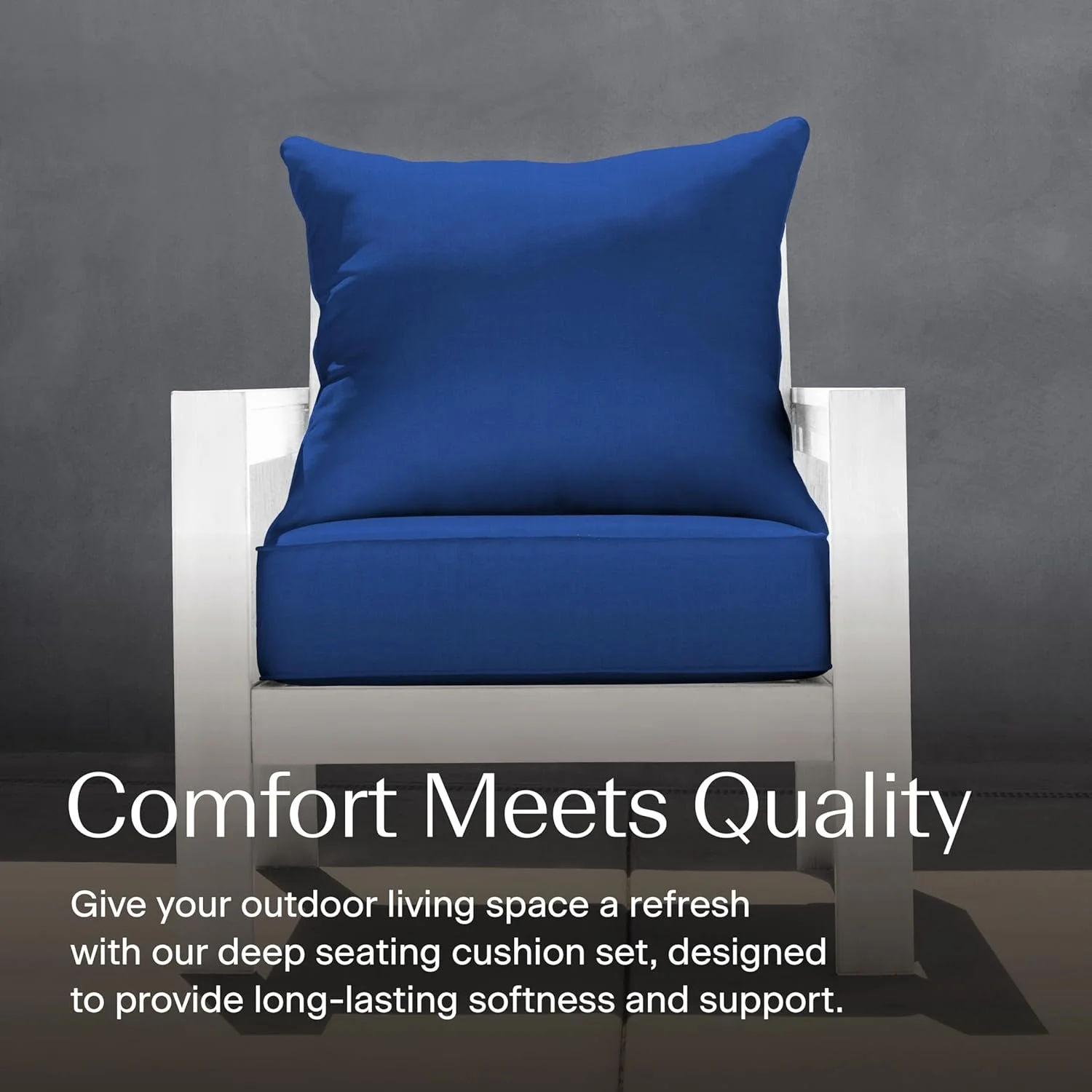 AWFHHT Outdoor Deep Seat, 24" W x 23" D, Zaire Outdoor Chair Cushion