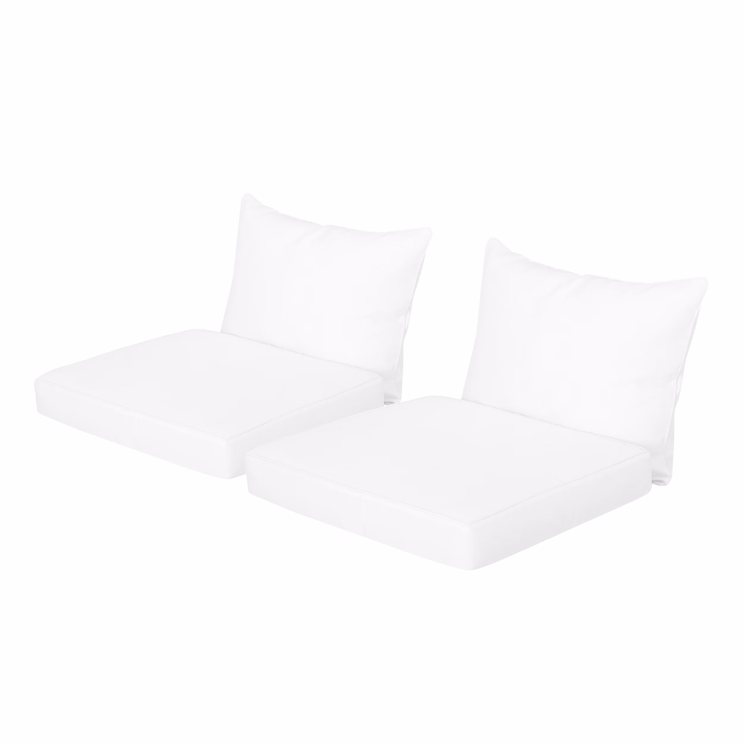 Noble House 23.50″x 27.00″ White Rectangle Chair Outdoor Seating Cushions (2 Pack)