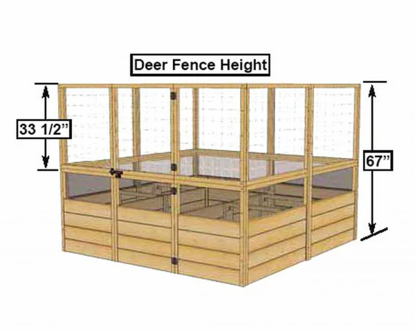 Deer Proof Cedar Complete Raised Garden Bed Kit ?8?x 8?x 20′?