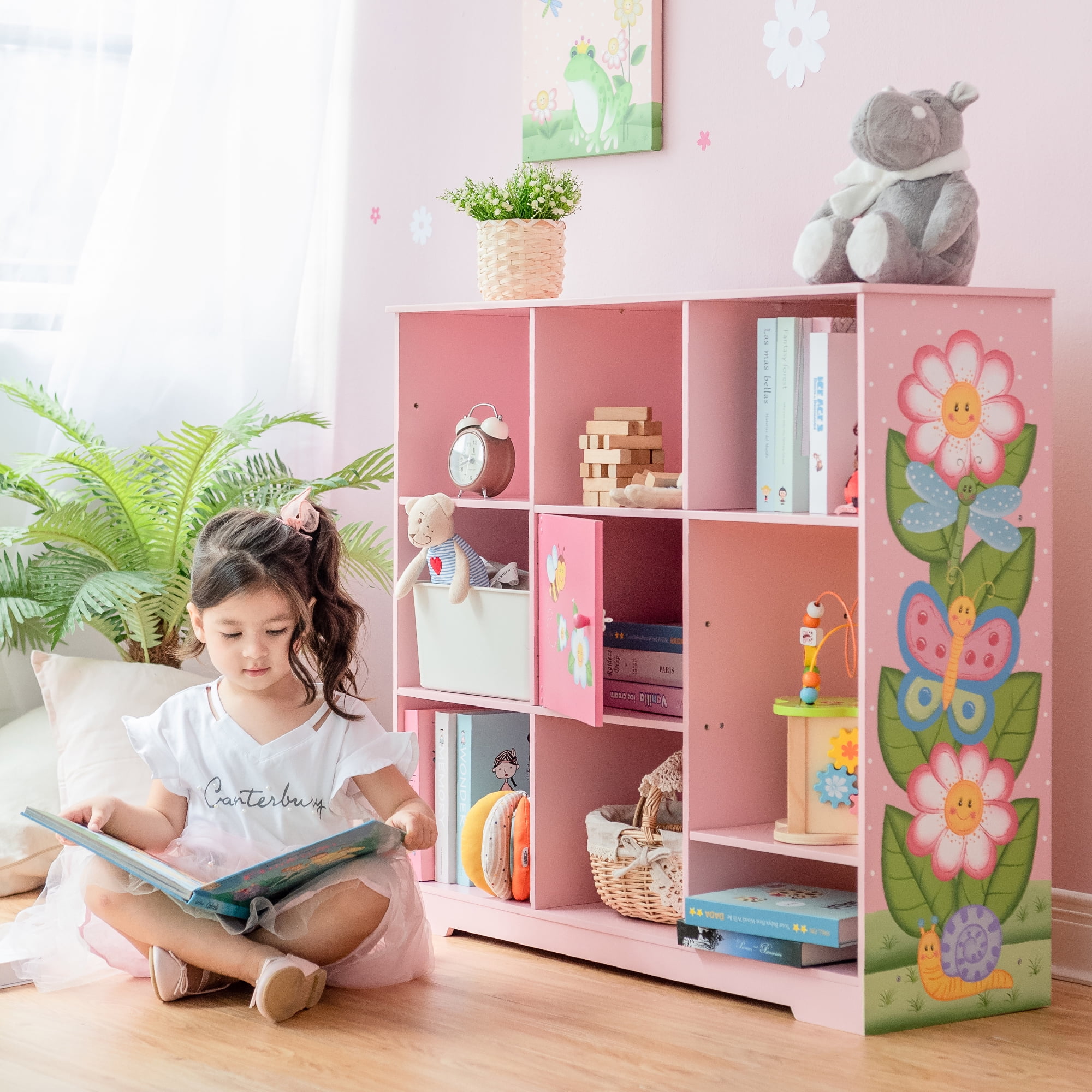 Fantasy Fields Magic Garden Kids Wooden 3 x 3 Cube Storage Unit
