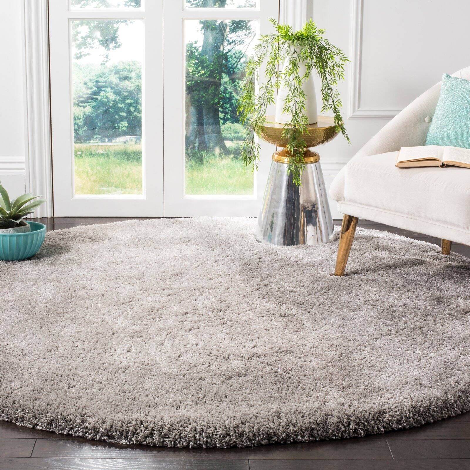 SAFAVIEH Colorado Tarek Solid Shag Runner Rug, Champagne, 2'3" x 8'