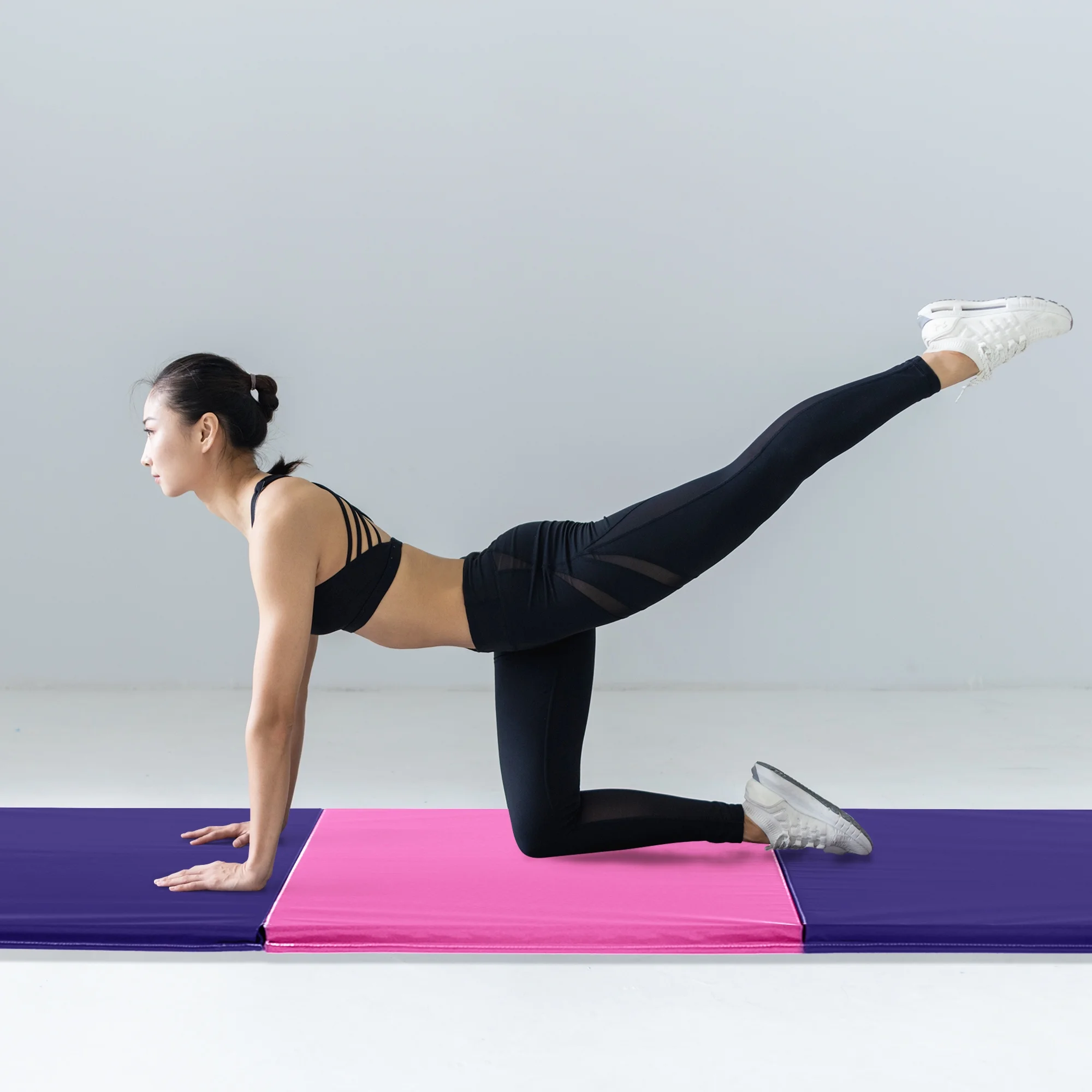 We Sell Mats - 4 ft x 8 ft x 2 in Personal Fitness & Exercise Mat for Home Workout - Lightweight and Folds for Carrying C All Purpose Home Gym Mat