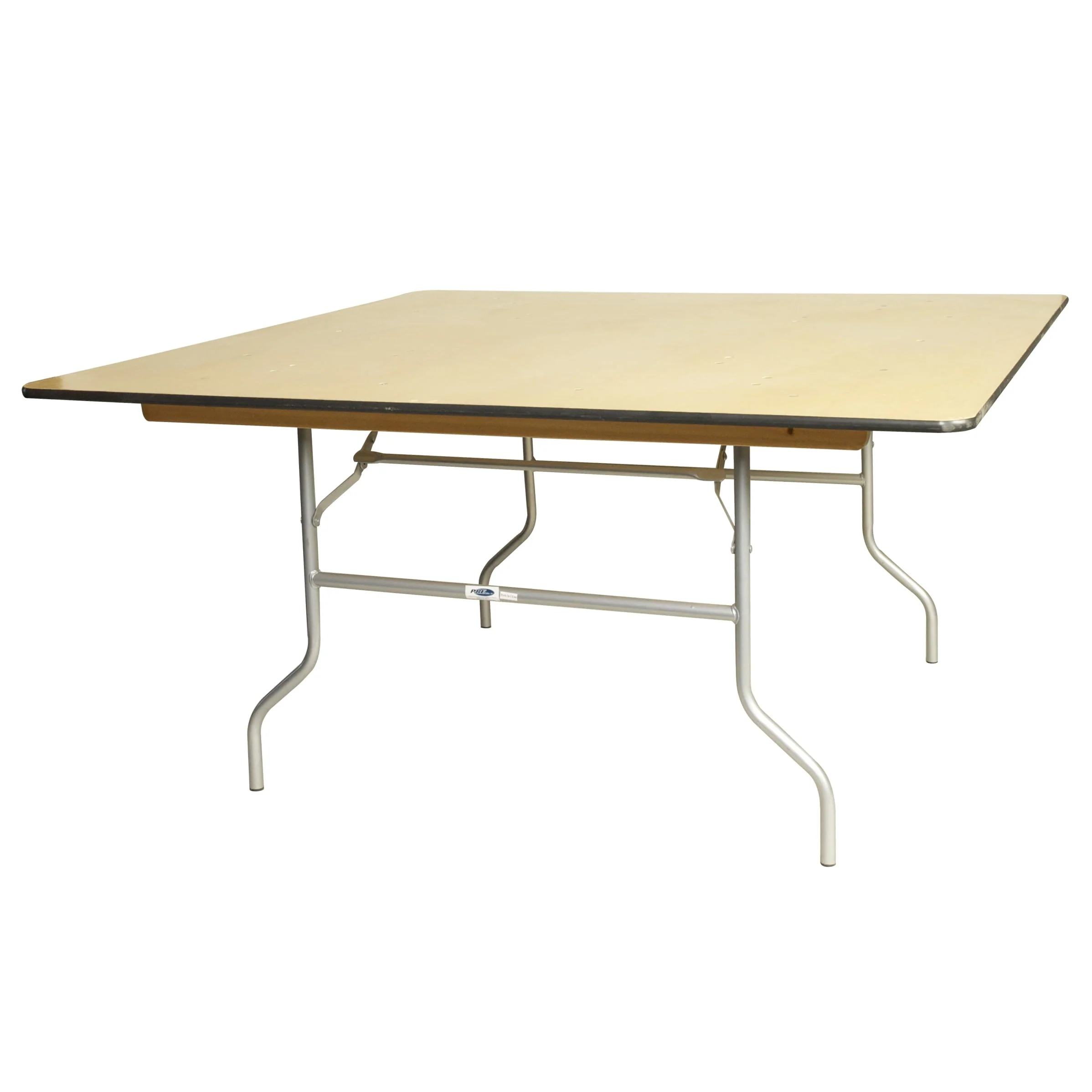 Table – 48″ x 48″ WFT Series Russian Birch Wood Square – Metal Edge
