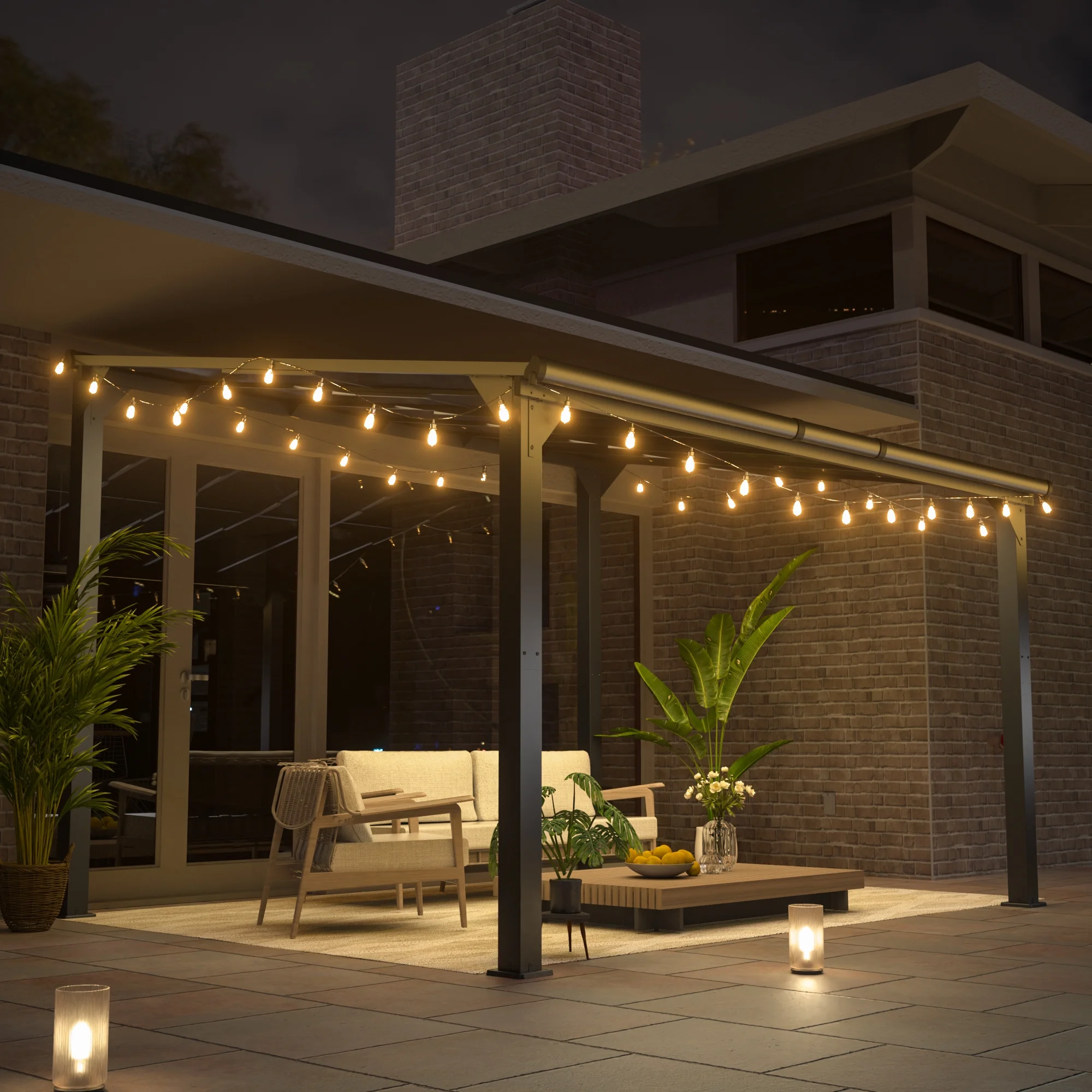 Jaxpety 14 x 10 ft. Hardtop Gazebo Outdoor Awnings for Patio, Backyard, Porch