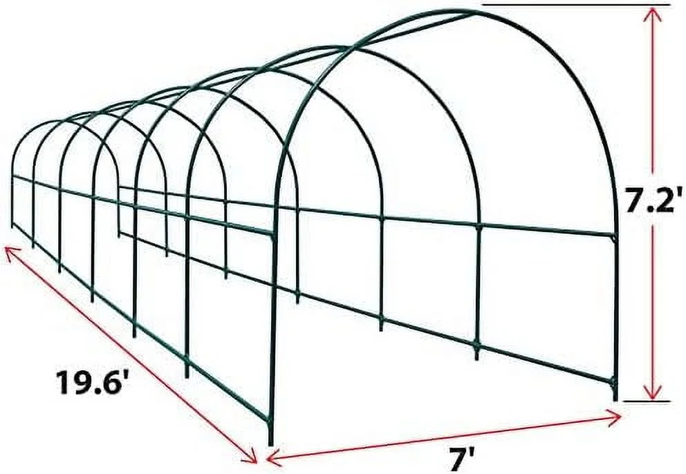 Large Garden Support Arch Frame Climbing Plant Arch Arbor for Various Climbing Plant Roses Vines Birthday Wedding Party Decoration Pergola Frame (6.5 x 7 x 7.2ft)