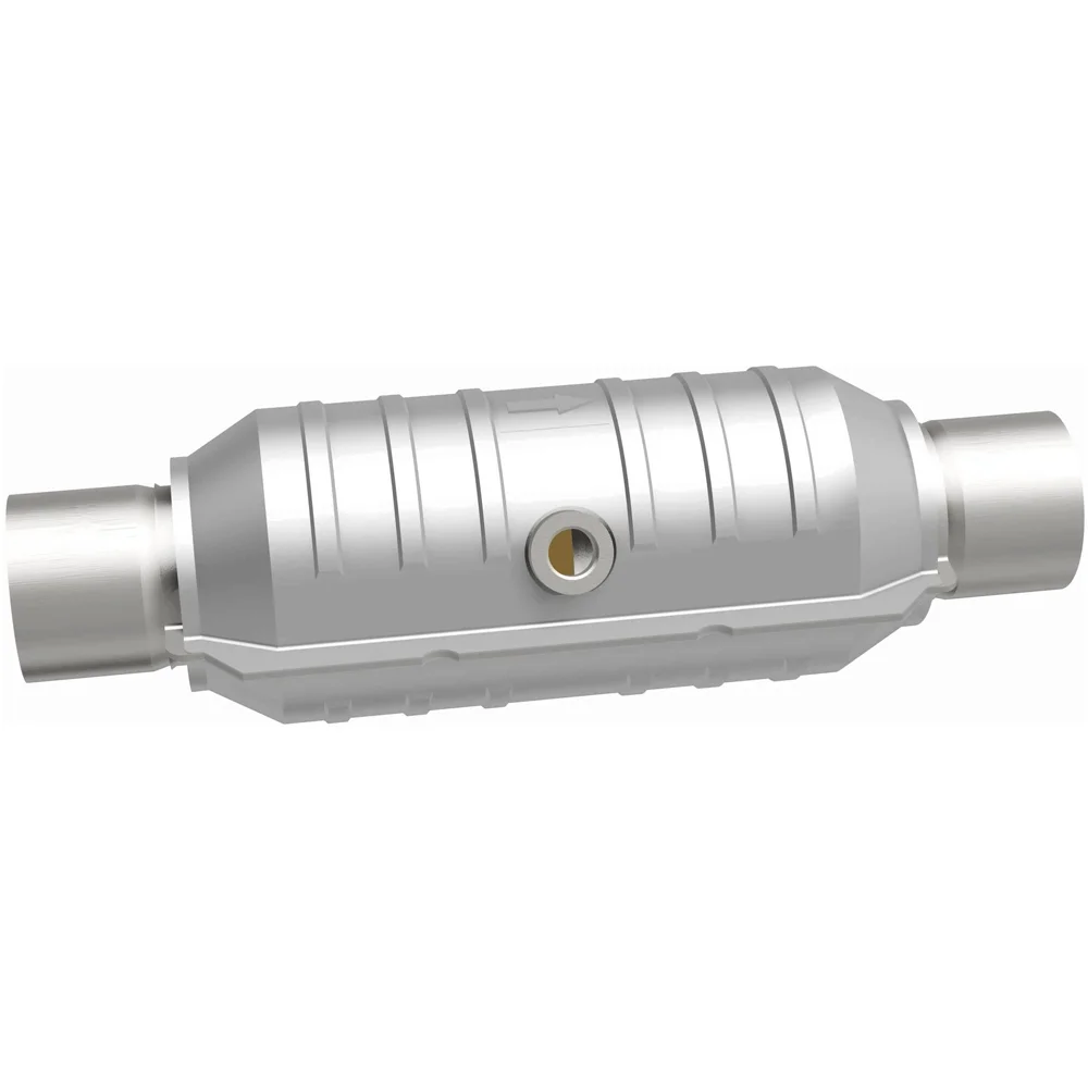 MagnaFlow Conv Univ 2.5in Inlet/Outlet Center/Center Round 11in Body L x 5.125in W x 15in Overall L Fits select: 1997-2020 FORD F150, 2013-2018 RAM 1500