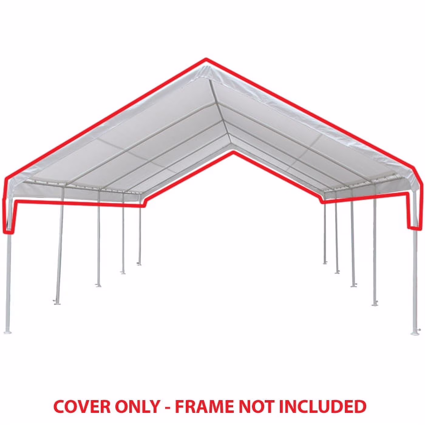King Canopy 18′ x 27′ White Drawstring Carport Canopy Cover