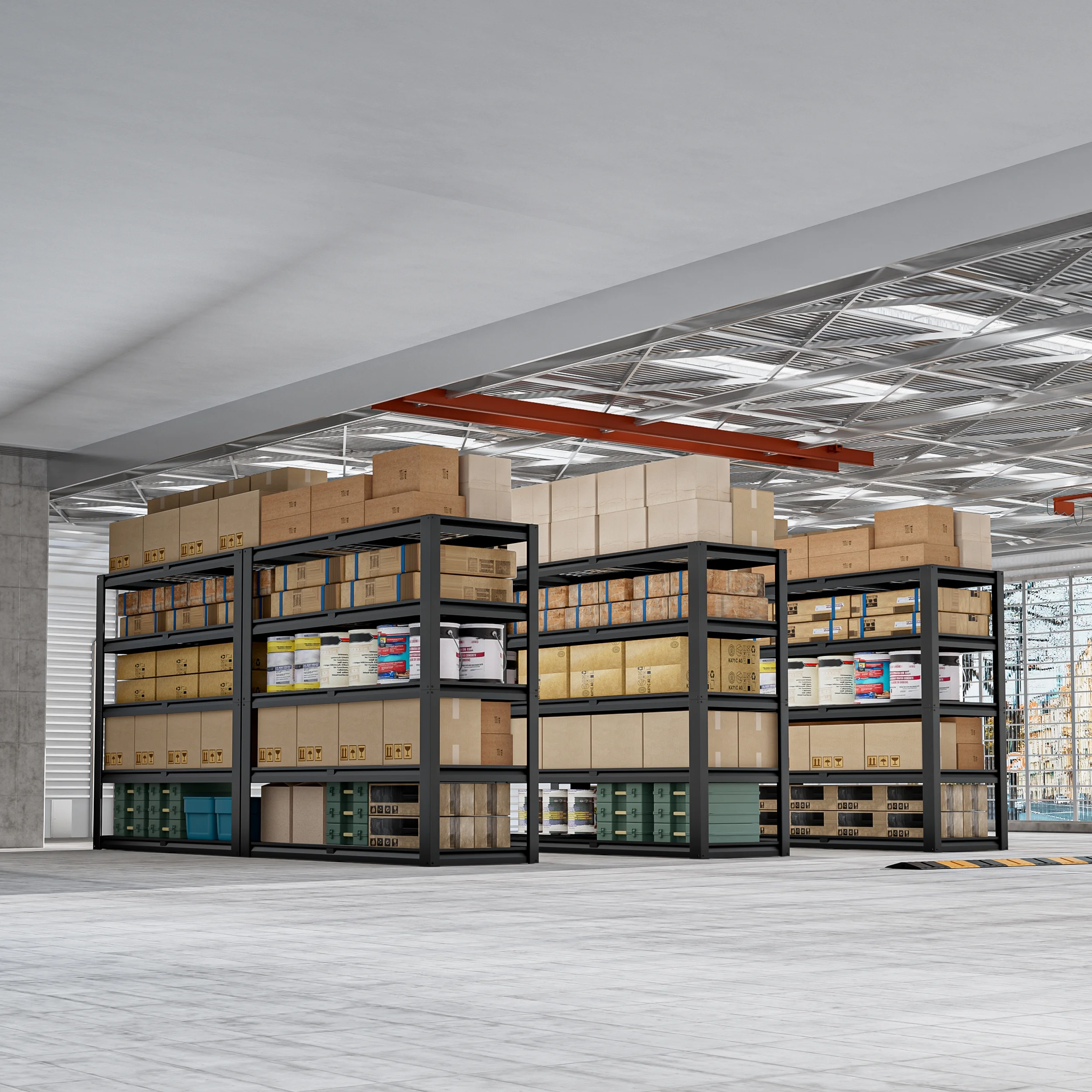 TrumanPick Storage Shelves 2500LBS Metal Wire Shelving Units Garage Storage Rack 48"W x 18"D x 72"H Heavy Duty Adjustable Industrial Shelving