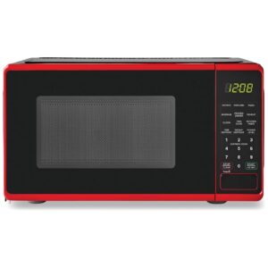 0.7 cu. ft. Countertop Microwave Oven, 700 Watts (Color : Red)