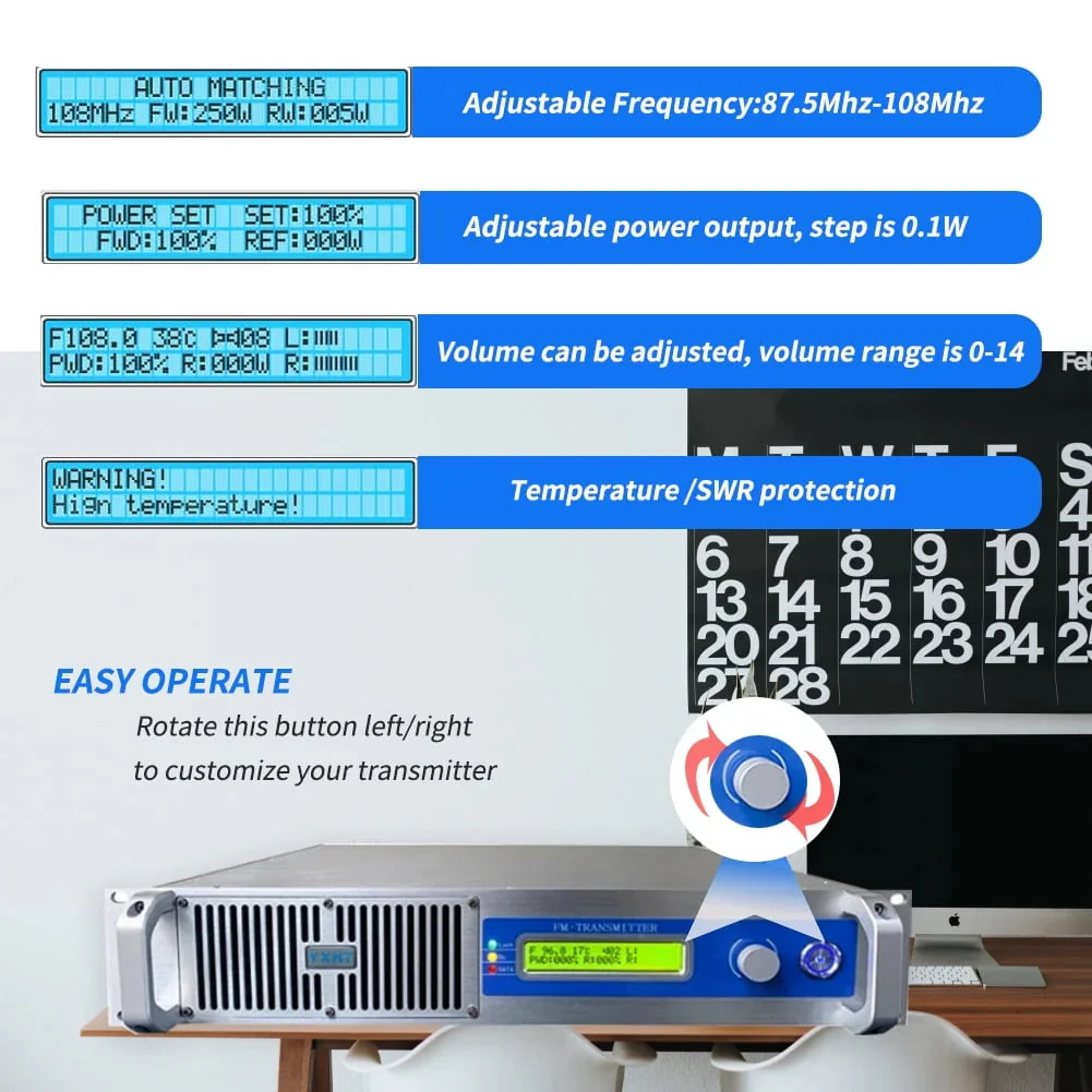 YXHT 1KW Long Range FM Radio Station Church Transmitter – 1000W