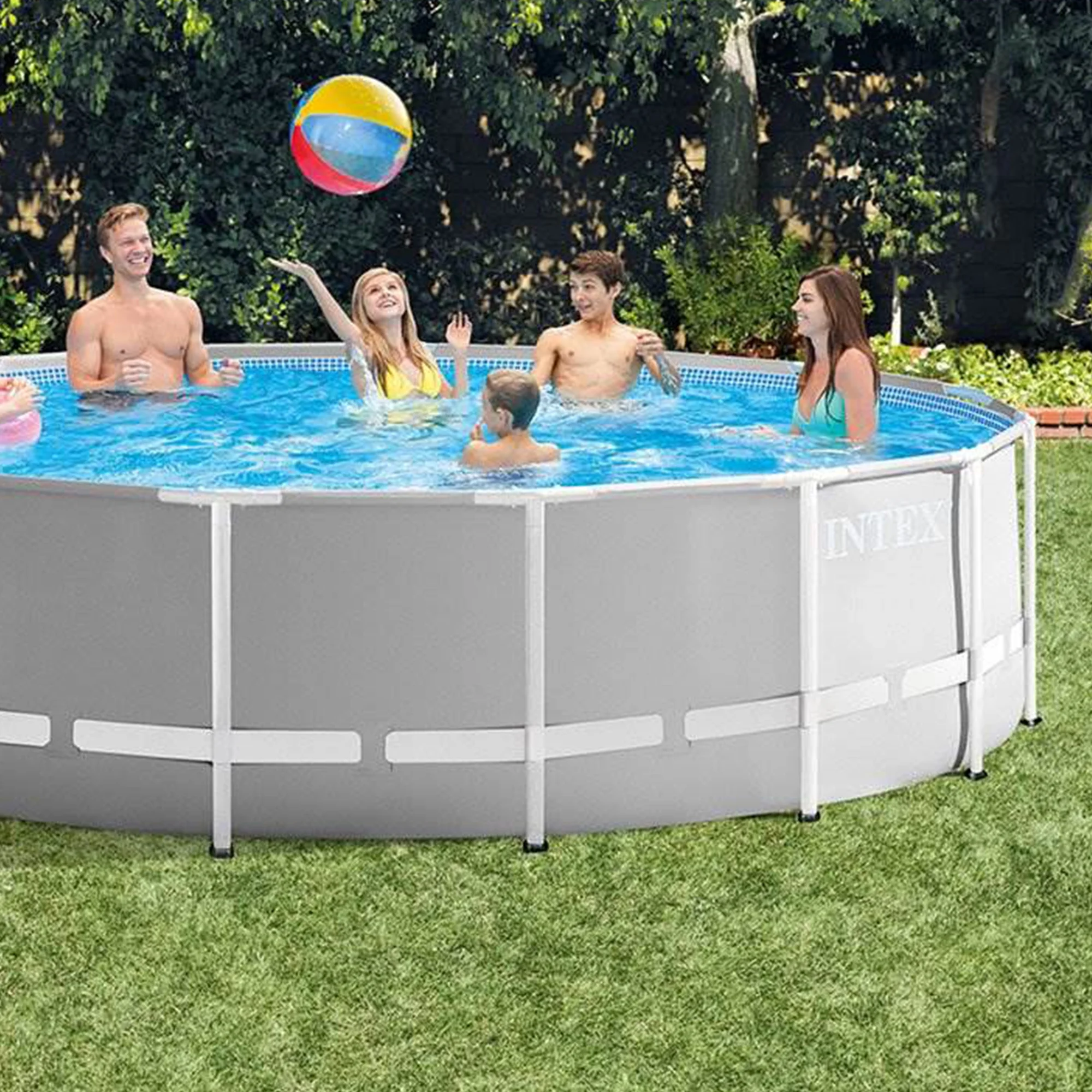 Intex Prism Frame 15' x 48" Pool Set with Ladder, Cover & Maintenance Kit