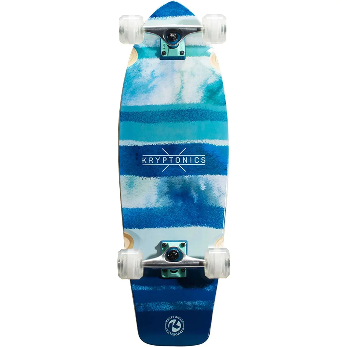 Kryptonics Super Fat Cruiser Complete Skateboard ("30.5'' x 9.75'') - Blue-Fish