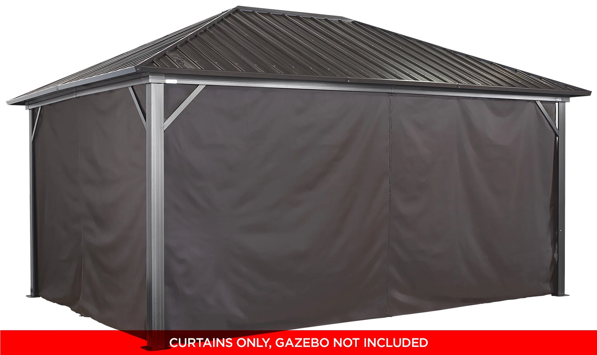 Sojag12' x 12' Brown Outdoor Canopy Sidewalls, Includes Hooks (1 Pack)