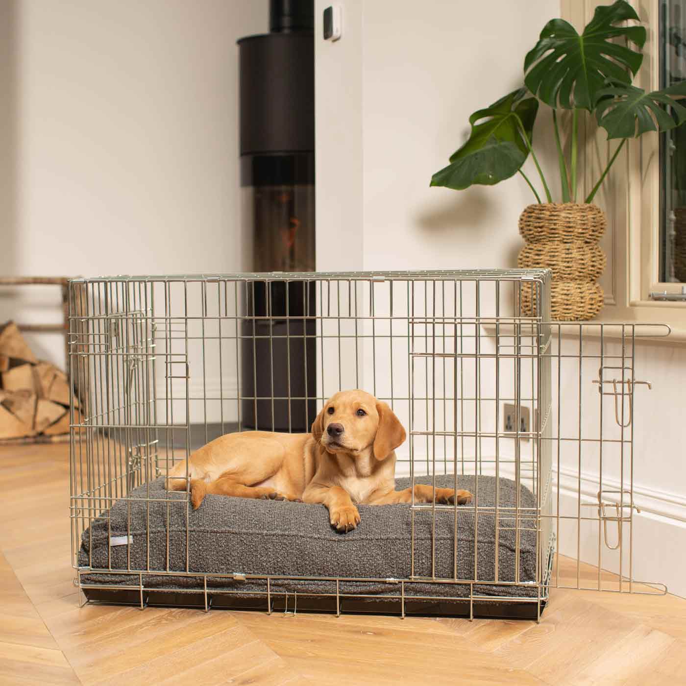 Dog Cushion in Granite Bouclé