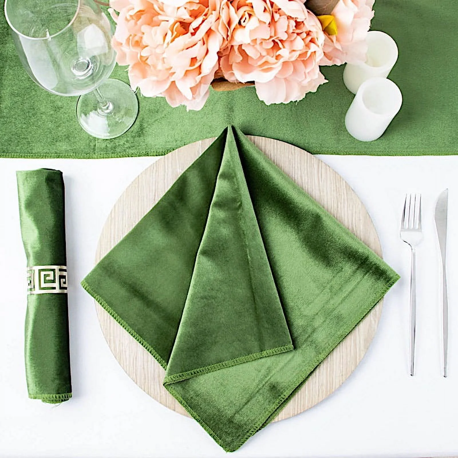 BalsaCircle 100 Pieces 20" x 20" Navy Blue Premium Velvet Napkins Linens