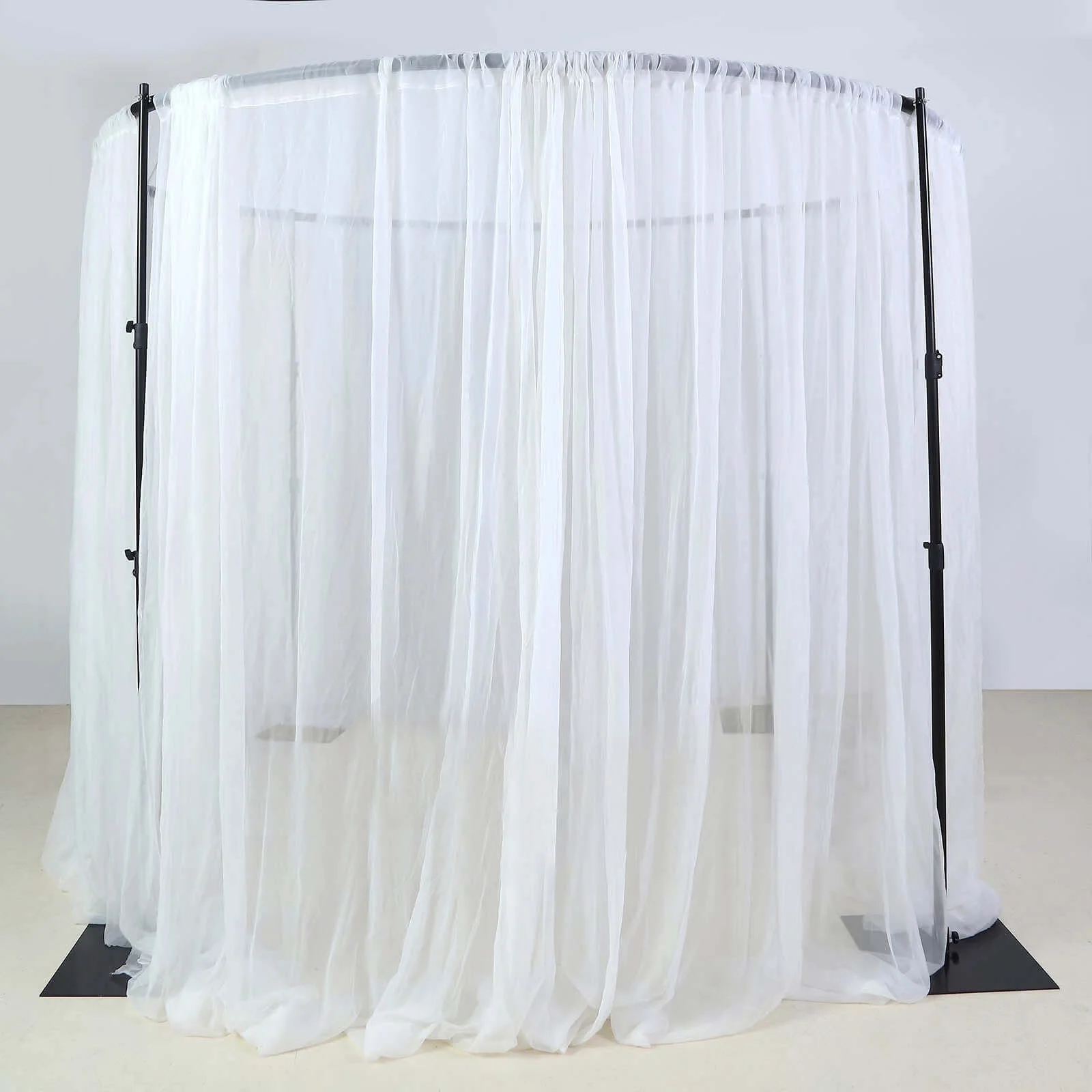 Efavormart 10ft | 4 Post Gold Metal DIY Photography Backdrop Stand, Wedding Arch Canopy Tent