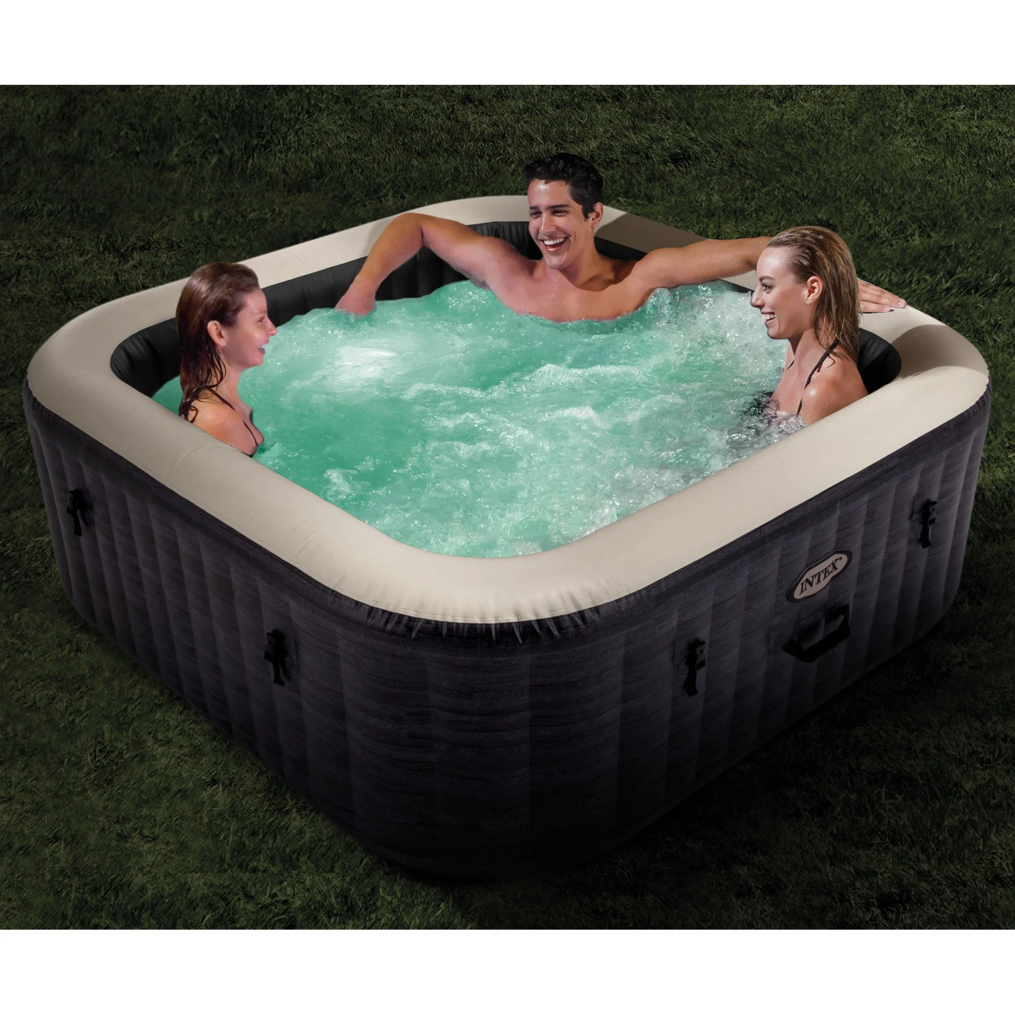 Intex PureSpa Plus Greystone Inflatable Hot Tub, 94 x 28", with Phone Tray