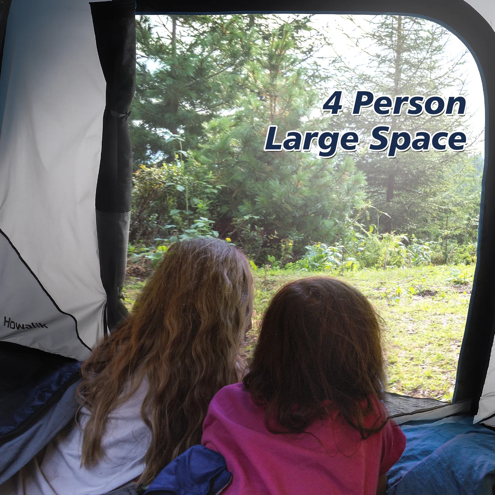 Camping Tent, Tent for Camping, Easy Set up Camping Tent 4 Person and 6 Person for Hiking Backpacking Traveling Outdoor, Light Blue, 2.8ft (L) x 7ft (W) x 58inH)