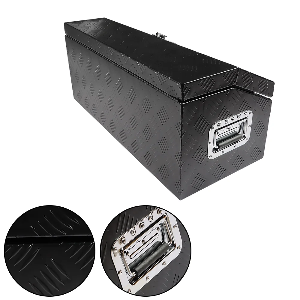 SEBLAFF 30 in Aluminum Pickup Truck Trailer Lathe Tool Box Storage Box for ATV Storage Truck Pickup RV 29.92in (L) x 13.15in (W) x 13.46in (H) Black