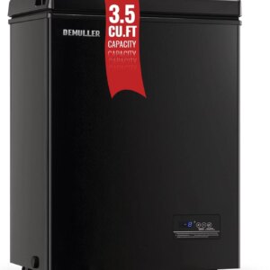 Chest Freezer 5.0Cubic Feet Deep Freezer Freestanding Freezers with 2 Removable Stainless Steel Basket, Mini Freezer Top Open Door Compact Freezer with Electronic Control 41℉ to -15℉BLACK