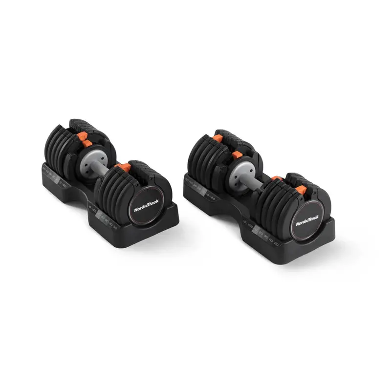 NordicTrack Select-A-Weight Adjustable Dumbbell Set, 55 lb Each