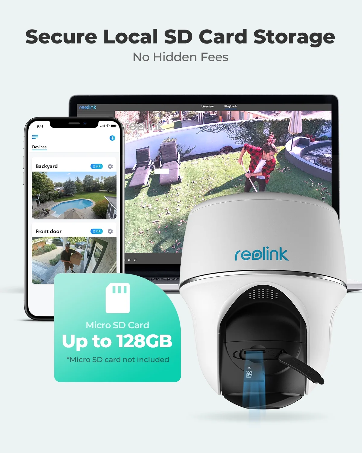 Reolink Argus 5MP PT Outdoor Wireless Battery Wifi Security Camera Night Vision 2-Way Talk Add Solar
