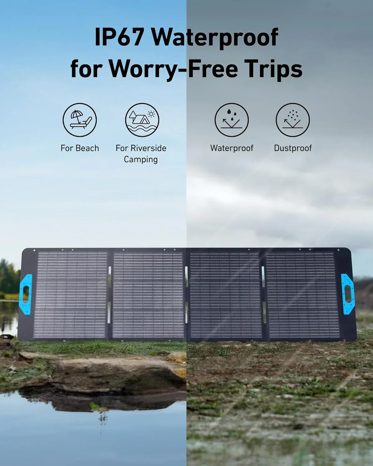 Portable Power Station 1800W (2400W Peak) Solar Generator 58 Minutes to Fully Charge
