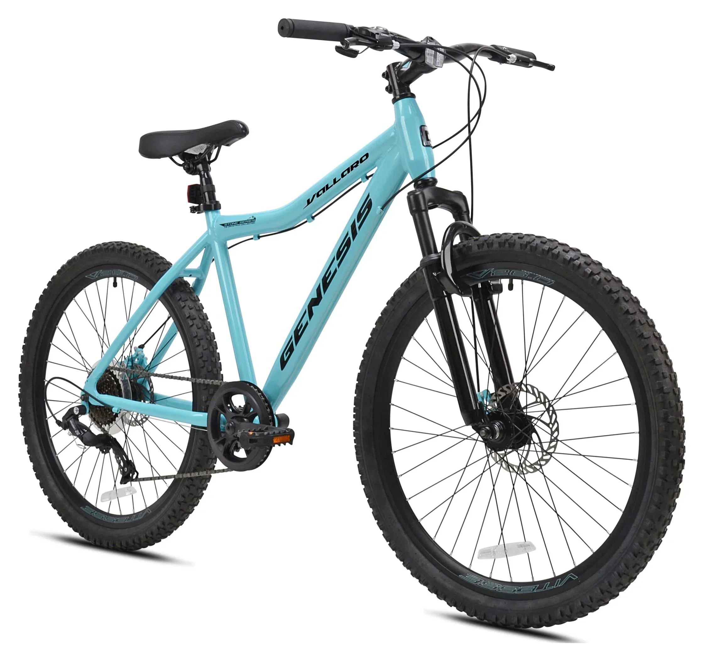 Genesis Vallaro Women’s Aluminum Mountain Bike, 26-inch, Light Blue