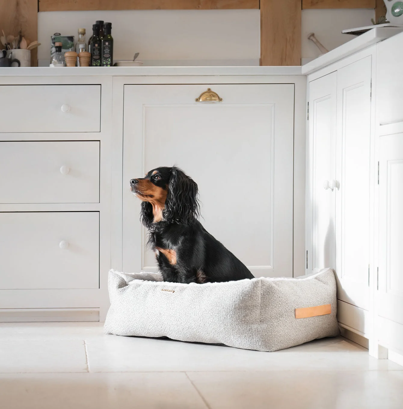 Box Bed in Sandstone
