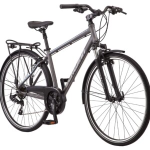 Schwinn Network 6c Hybrid Bike, 21 Speed, 19.5 Inch Frame, 700c Wheels, Gray
