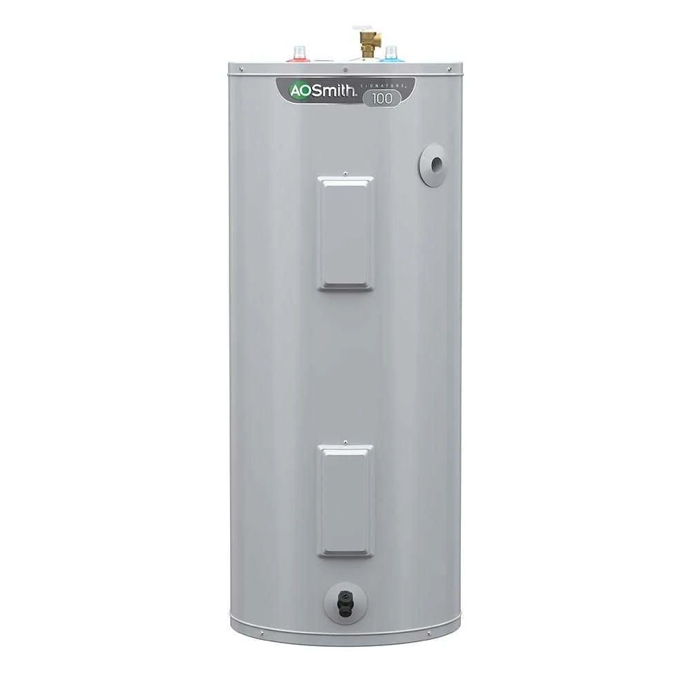 A.O. Smith Signature 100 40-Gallon Short 3800-Watt Double Element Electric Water Heater – E6-40R38D TTP