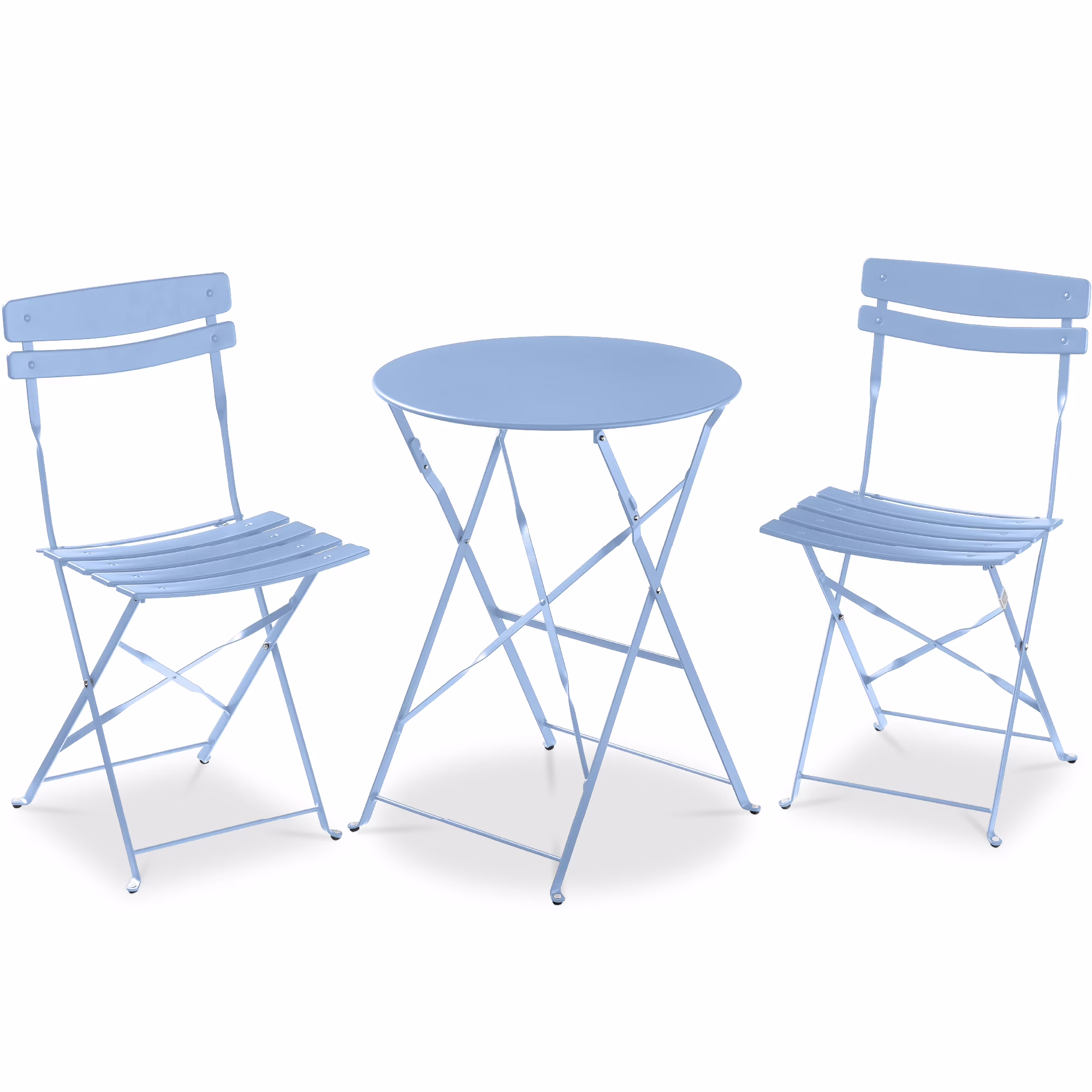 Best Choice Products 3-Piece Small Bistro Set, Folding Patio Furniture Set of 2 Chairs and Table - Black