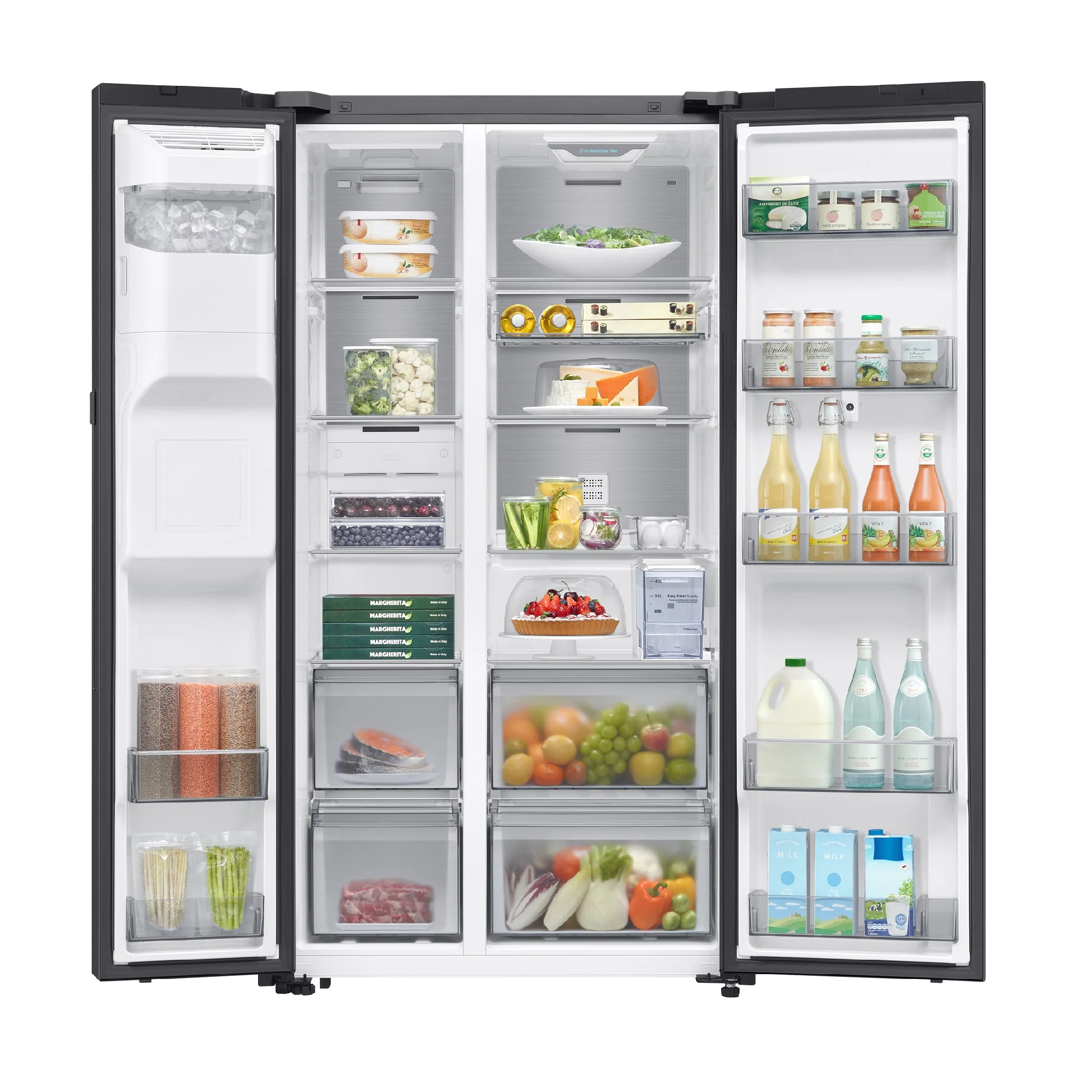 21 Cu. Ft. Side-by-Side Refrigerator Inverter with Practical Storage