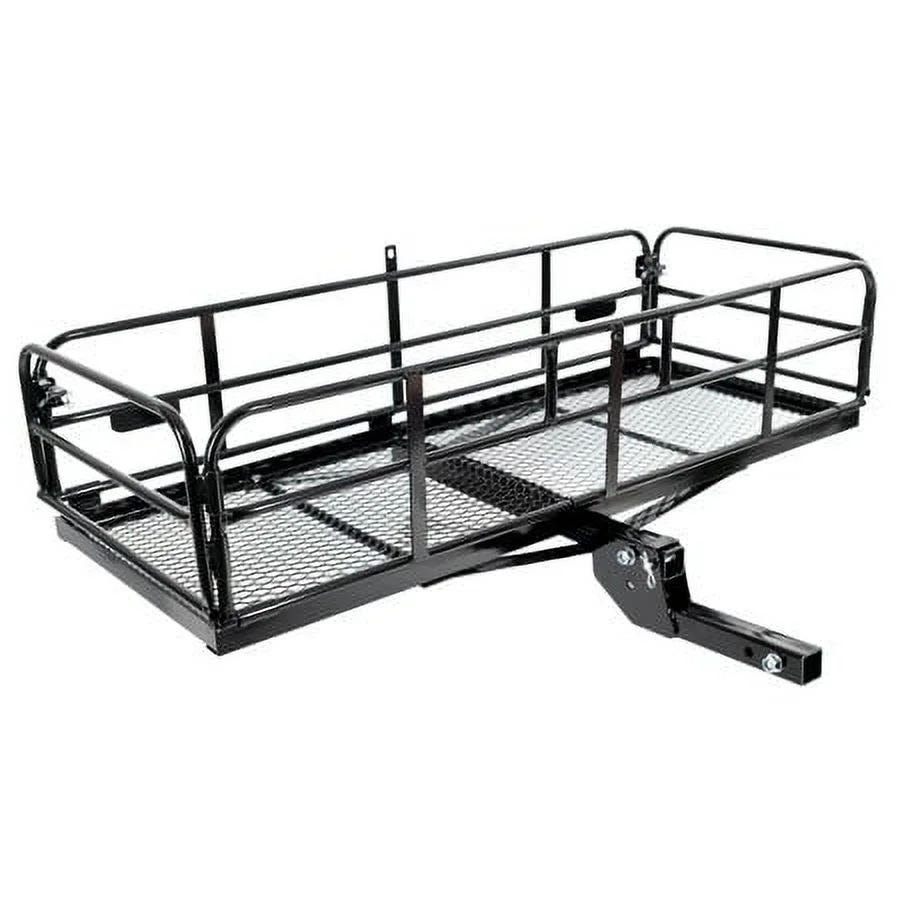Kojem 500 Lbs Hitch Mount Cargo Carrier 60" x 24" x 14" Folding Cargo Rack Rear Luggage Basket Fits 2" Receiver for Car SUV Camping Traveling