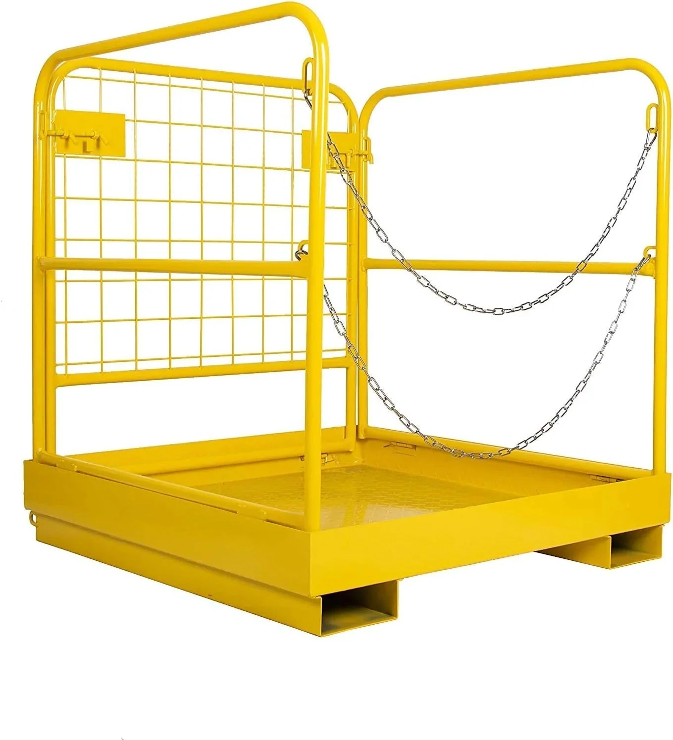 KUAFU 36×36 Forklift Safety Cage Heavy Duty Steel Forklift Man Basket 1200 LBS