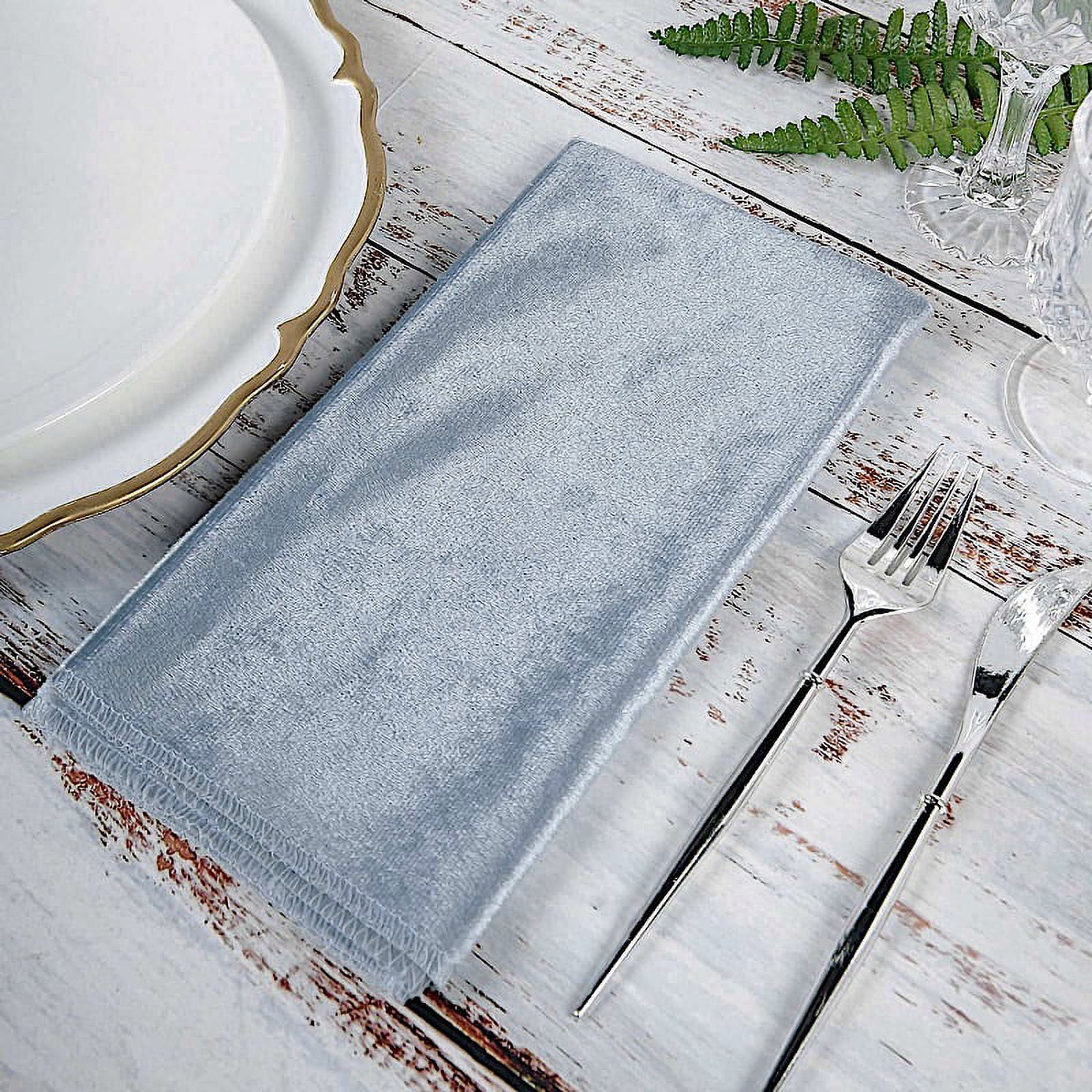 BalsaCircle 100 Pieces 20" x 20" Navy Blue Premium Velvet Napkins Linens