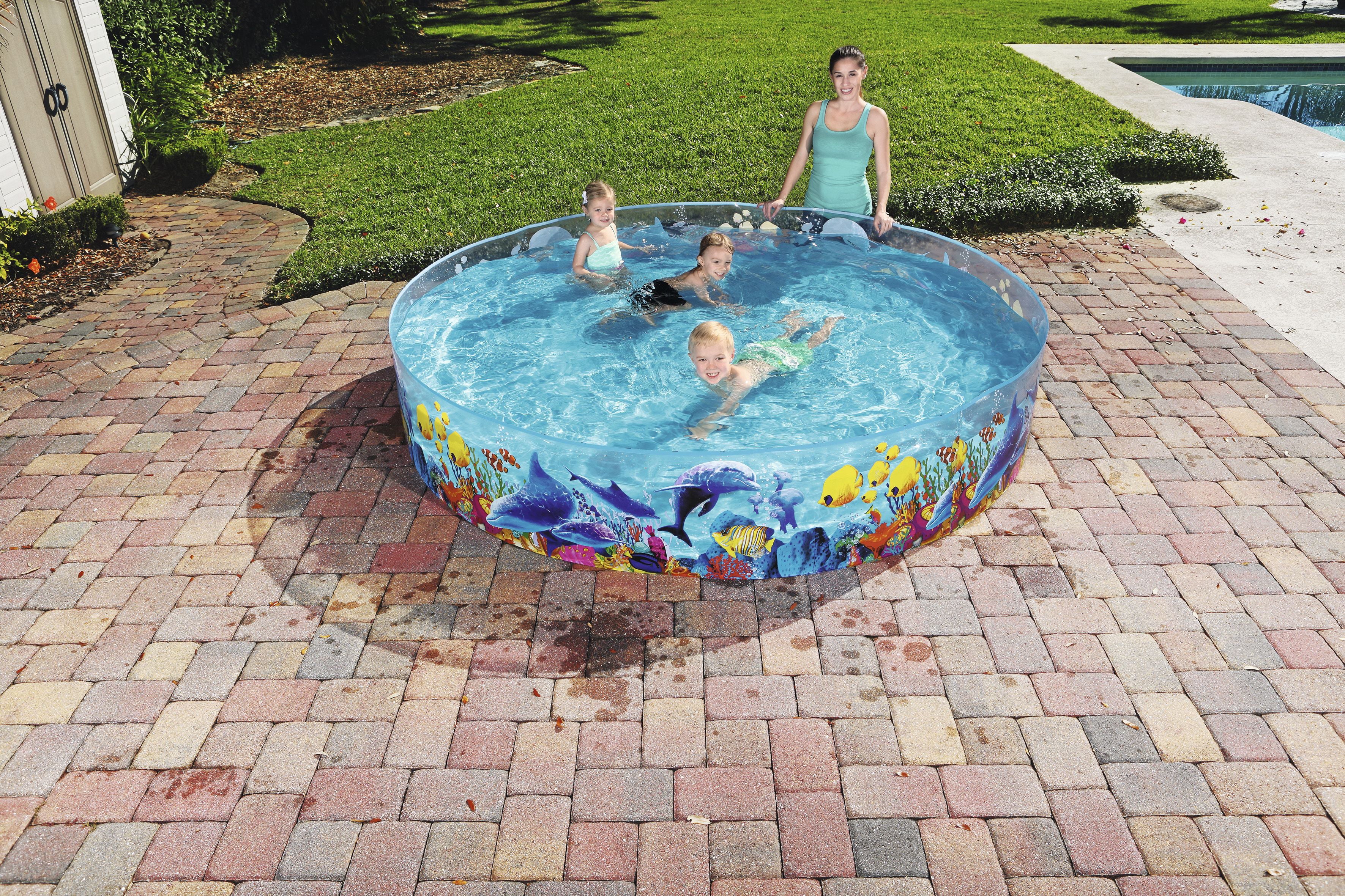 H2OGO! Fill-n-Fun Odyssey Kiddie Play Pool, 96" x 18"