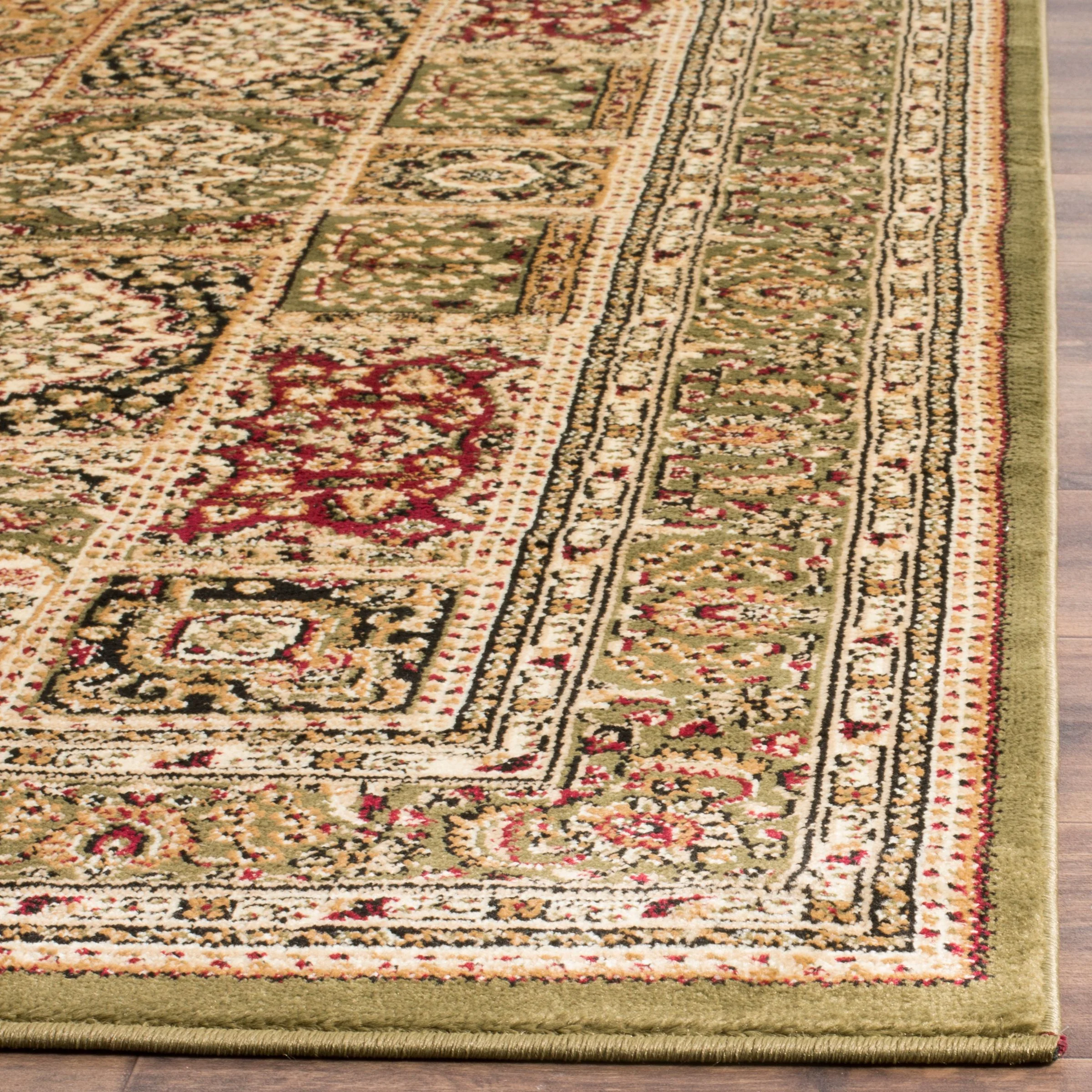 SAFAVIEH Lyndhurst Josephine Traditional Bordered Area Rug, Multi/Green, 9' x 12'
