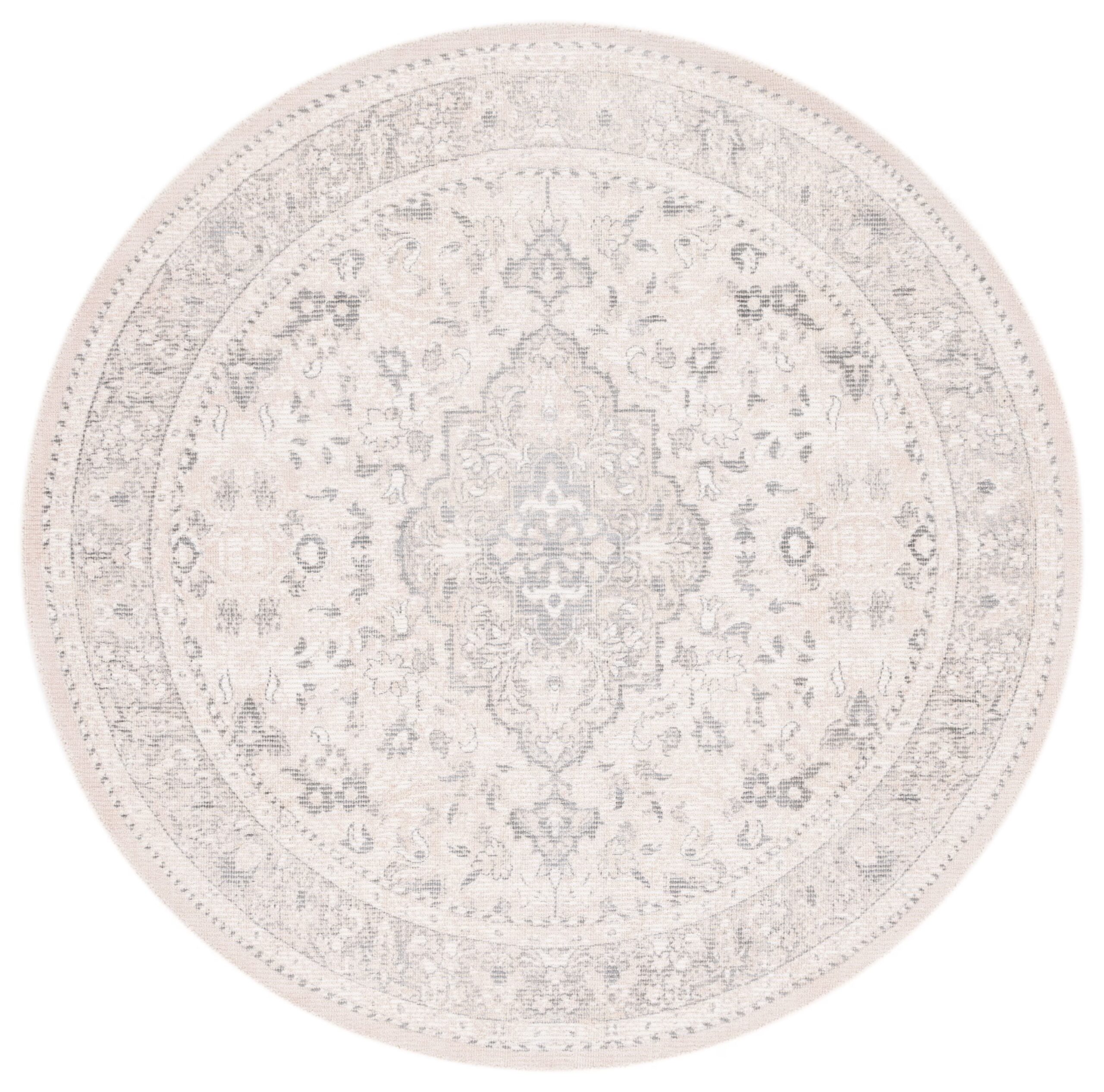 SAFAVIEH Restoration Vintage April Medallion Area Rug, Grey/Ivory, 8' x 10'