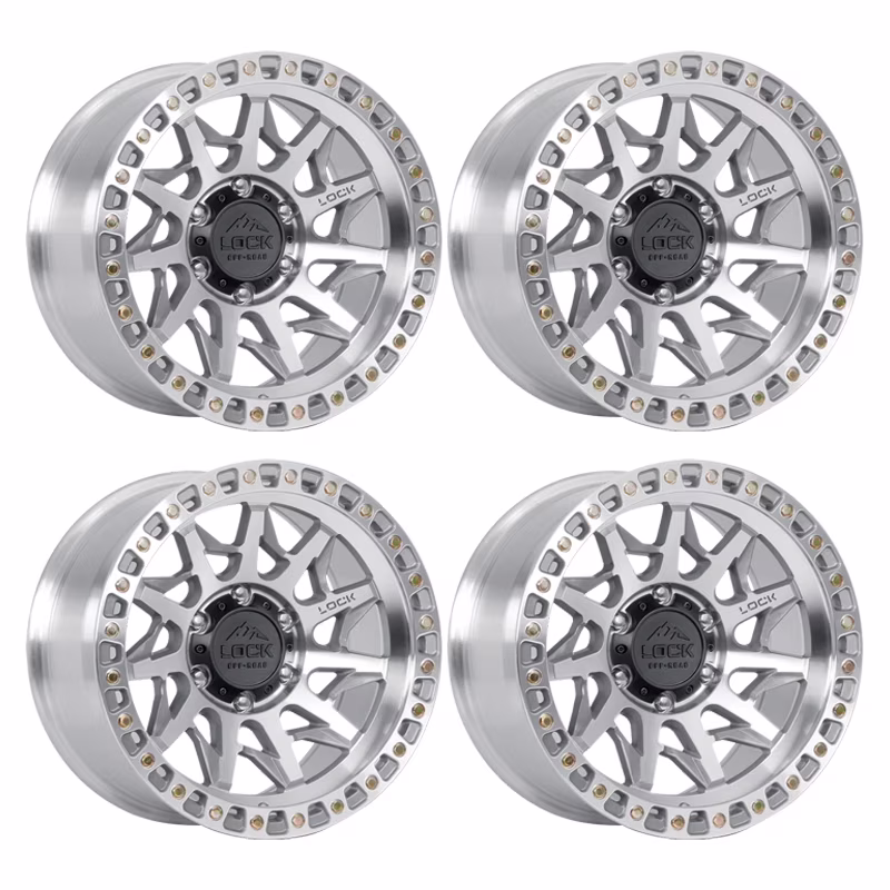 4 x Lock Offroad Lunatic Machined Wheels 6×139.7 17×9 -12et Truck Suv Rims