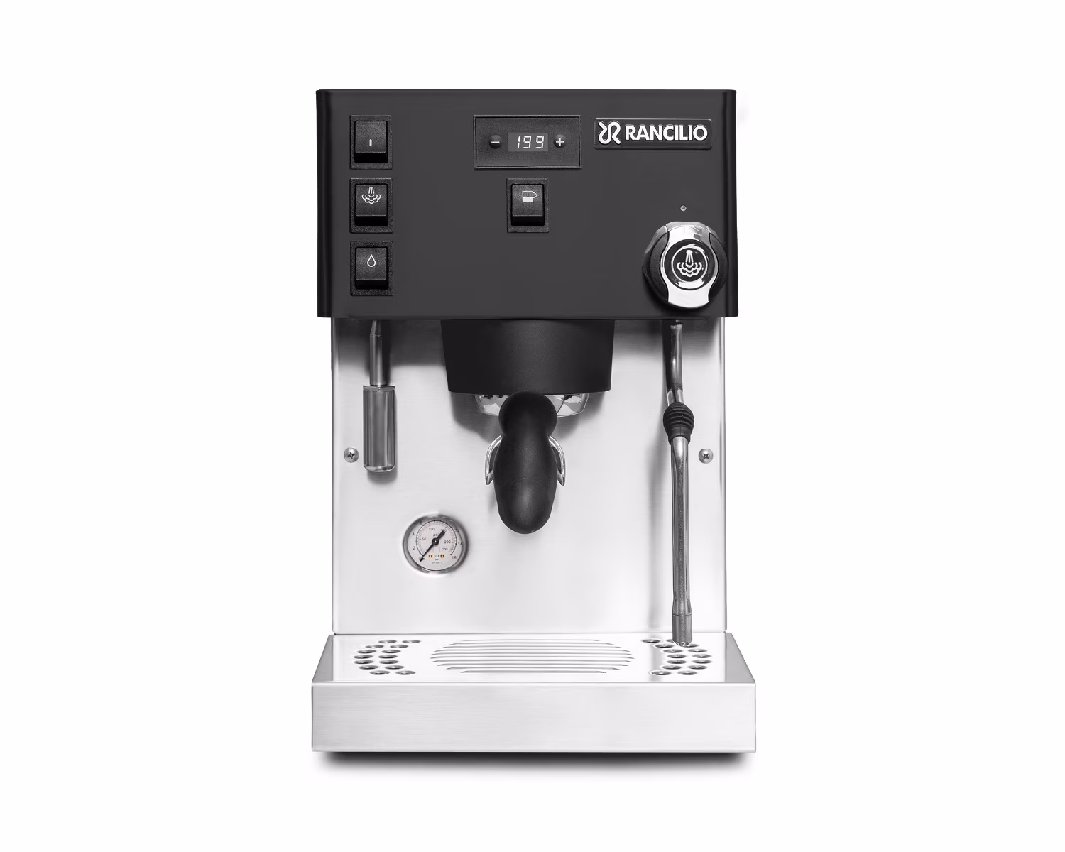 Rancilio Silvia Pro X Espresso Machine – Dual Boiler – PID Control – Shot Timer – (White)
