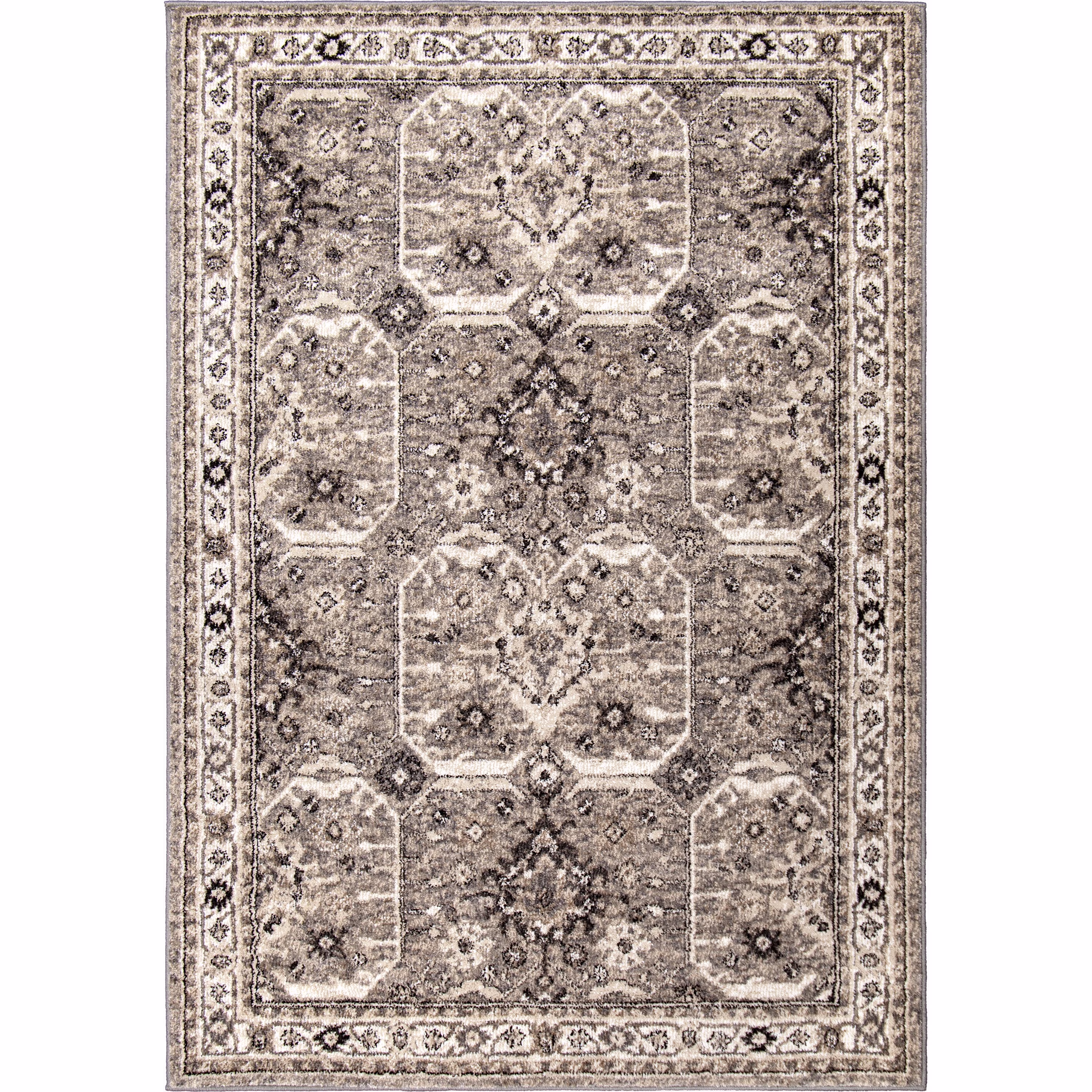 My Texas House Preston 9′ X 12′ Gray Floral Area Rug